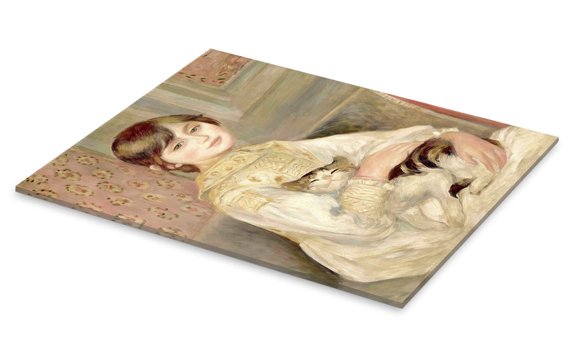 Posterlounge Wandbild Julie Manet mit Katze, Pierre-Auguste Renoir, erhältlich als Poster, Leinwandbild, Wandsticker oder Acrylglasbild