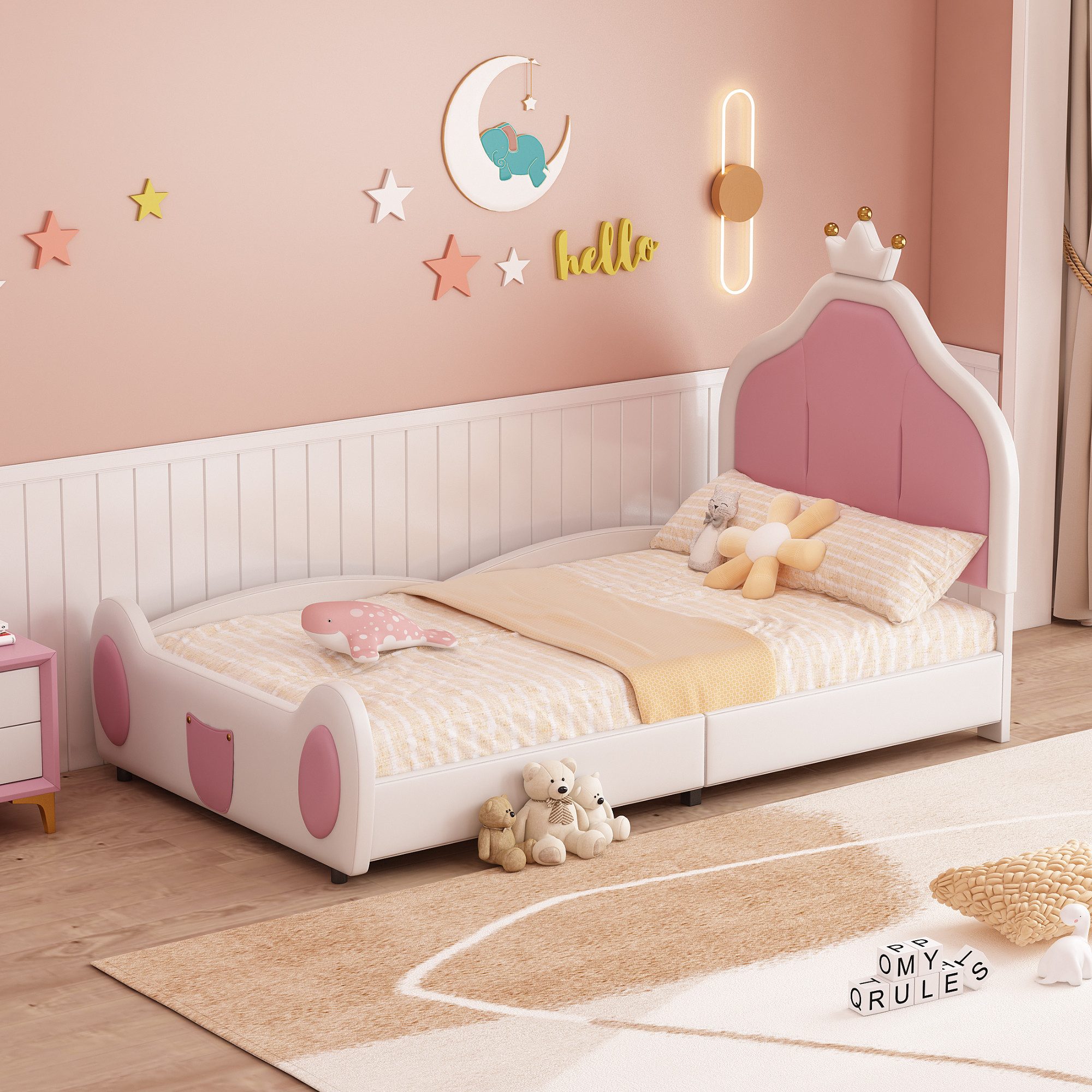 Flieks Polsterbett, Kinderbett Einzelbett 90x200cm mit günstig online kaufen