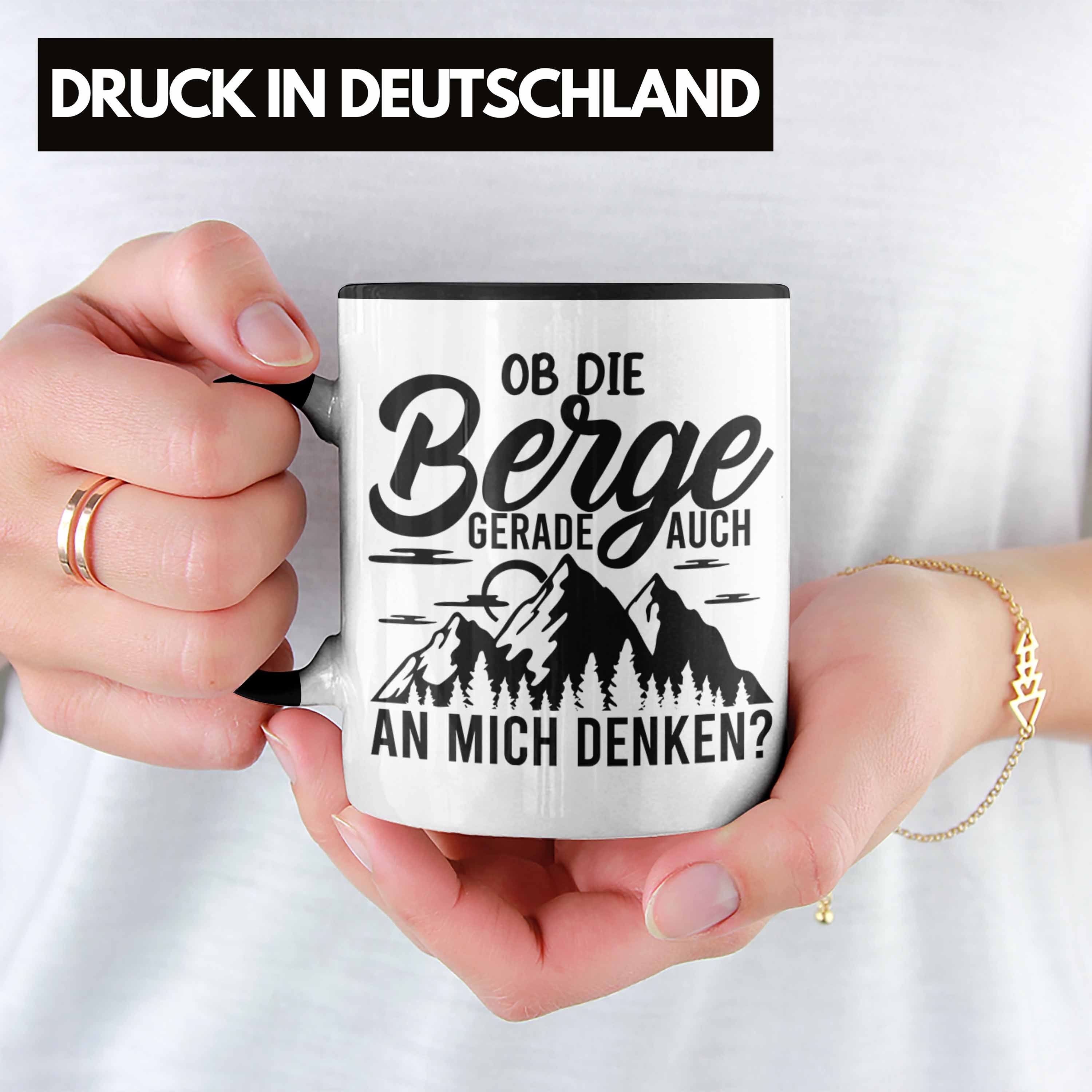 Schwarz Denken - Geschenk Trendation Wandern Alpen Trendation Tasse Mich Die Geschenkidee Tasse Ob Geschenke Berge Berge An Auch Wanderer