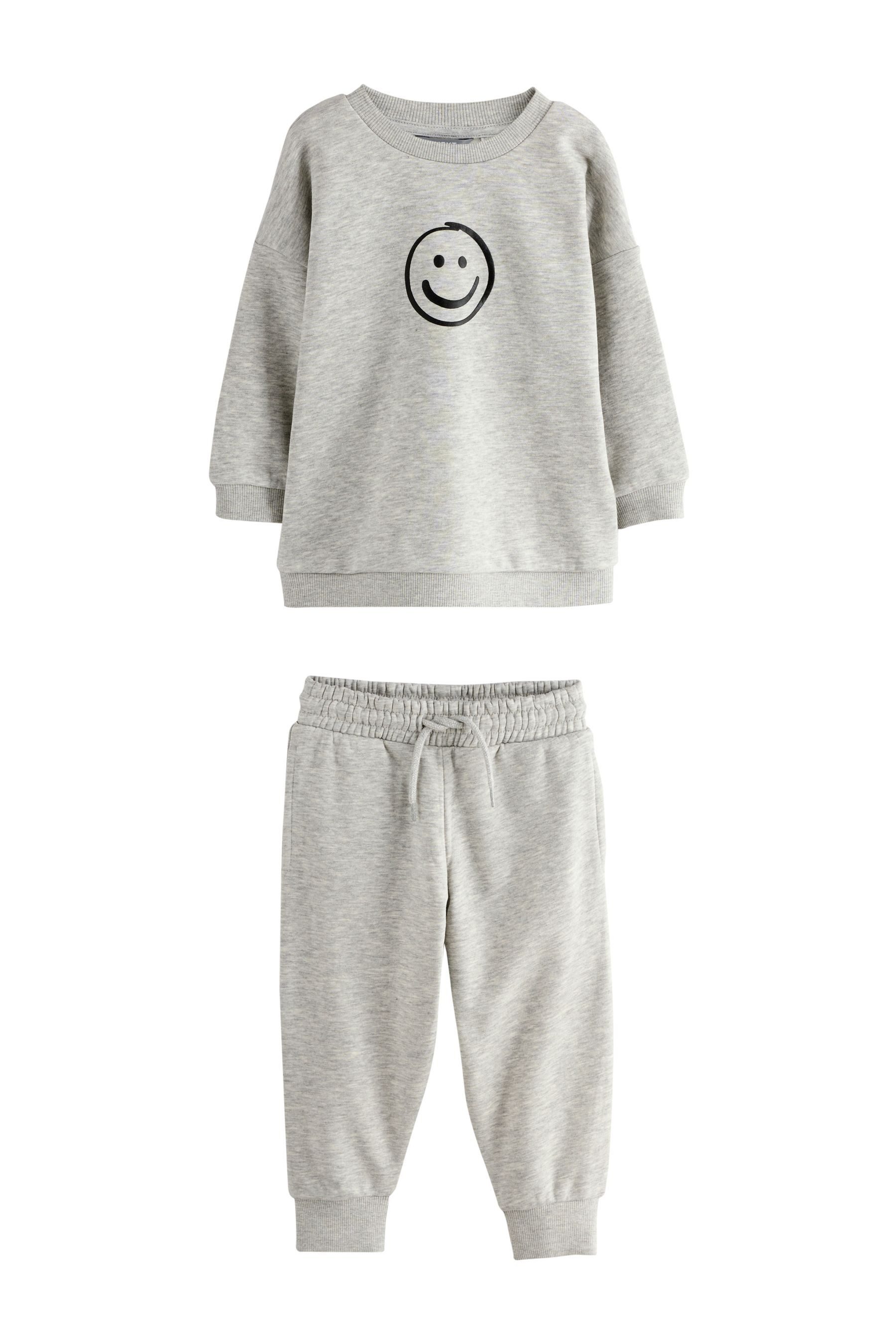 Next Sweatanzug Rundhalspullover mit Print und Jogginghose im Set (2-tlg)