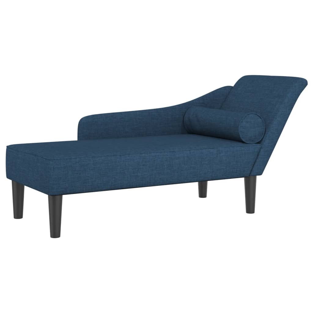 vidaXL Chaiselongue Chaiselongue mit Kissen Blau günstig online kaufen