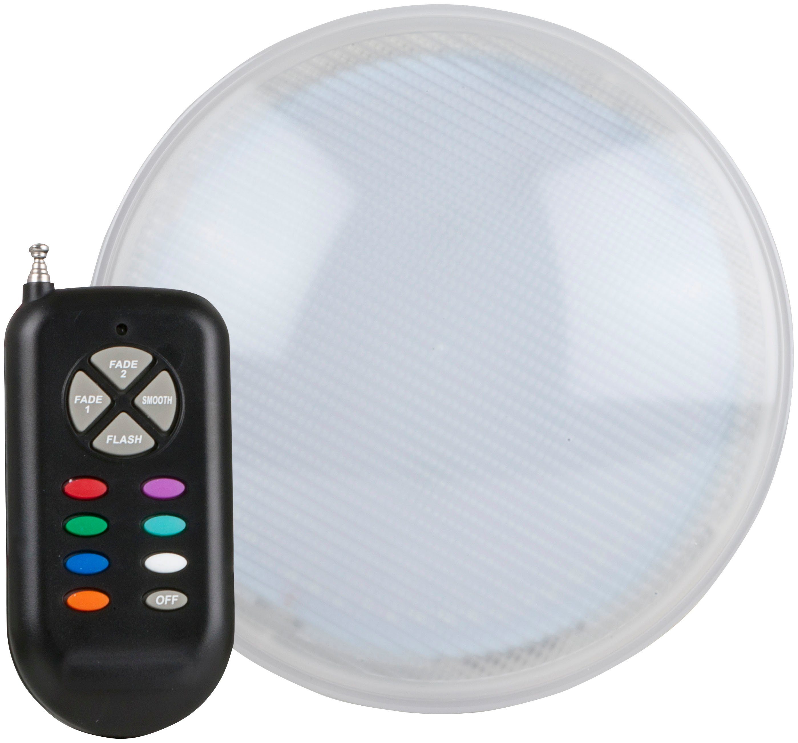 Gre Pool-Lampe LEDP56CE, Farbwechsel, Fernbedienung, Infrarot inkl., LED  fest integriert, Farbwechsler, farbige Beleuchtung für Einbaubecken | Tageslichtlampen