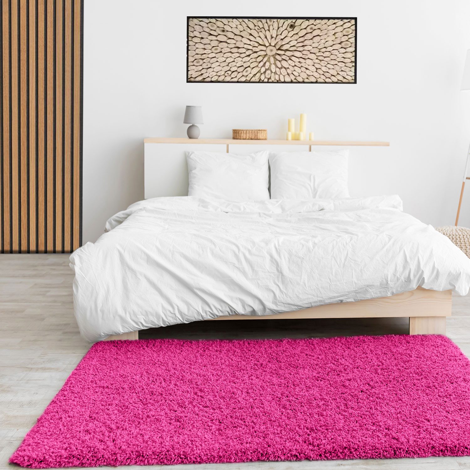 Vimoda Hochflor-Teppich Prime Shaggy Langflor Teppich pink, Rund, Höhe: 30 günstig online kaufen