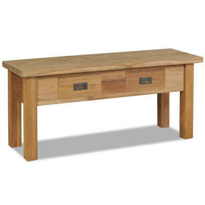 vidaXL Sitzbank Flurbank Teak Massiv 90 x 30 x 40 cm