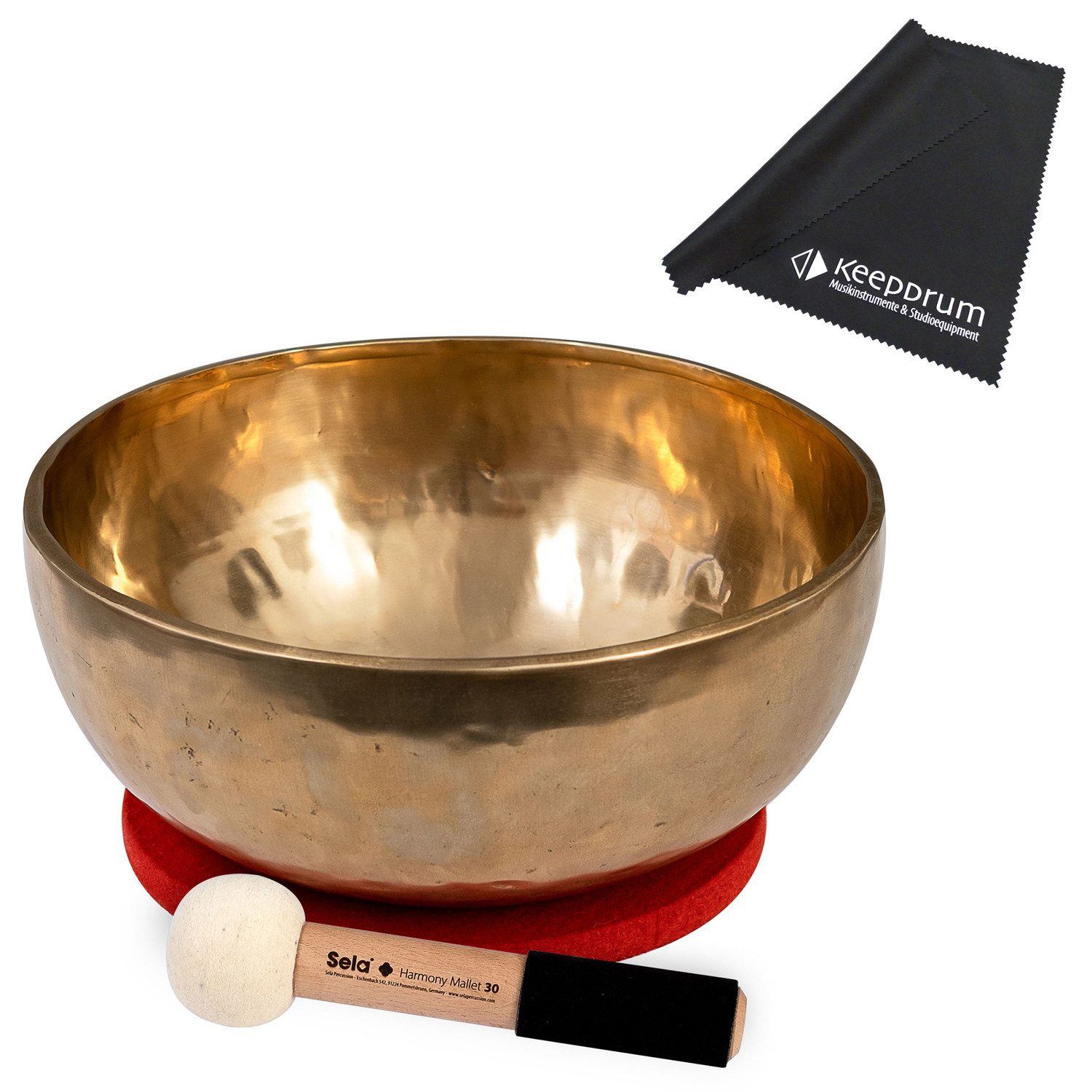 Sela Klangschalen Sela Klangschale se 266 Harmony 29 mit Schlägel und Mikrofasertuch,Harmony Singing Bowl, 29 cm mit Schlägel, mit Mikrofasertuch
