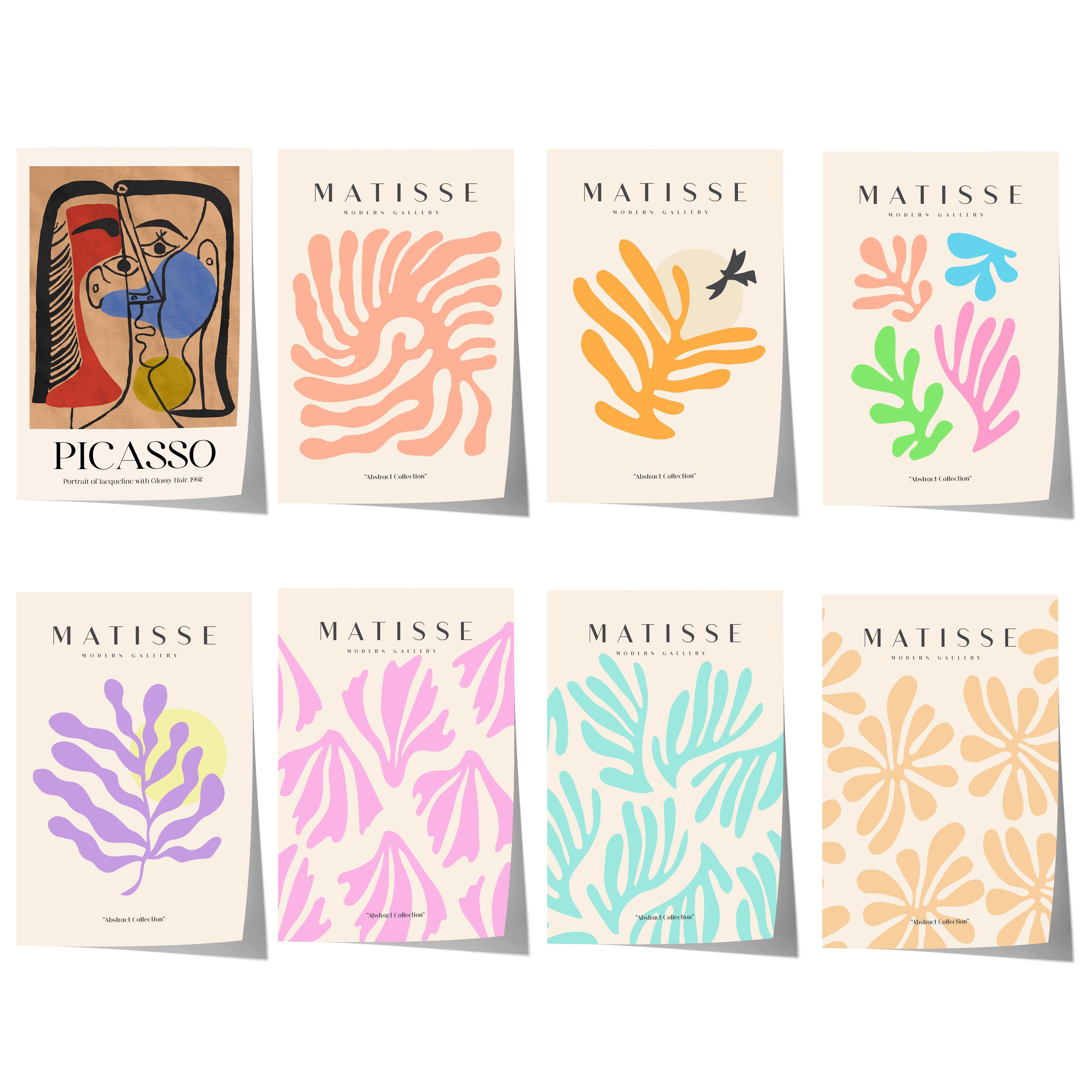 JUSTGOODMOOD Poster Matisse Geschenkidee Abstrakte Formen Matisse Scherenschnitt Kubistisc, H (1 St)