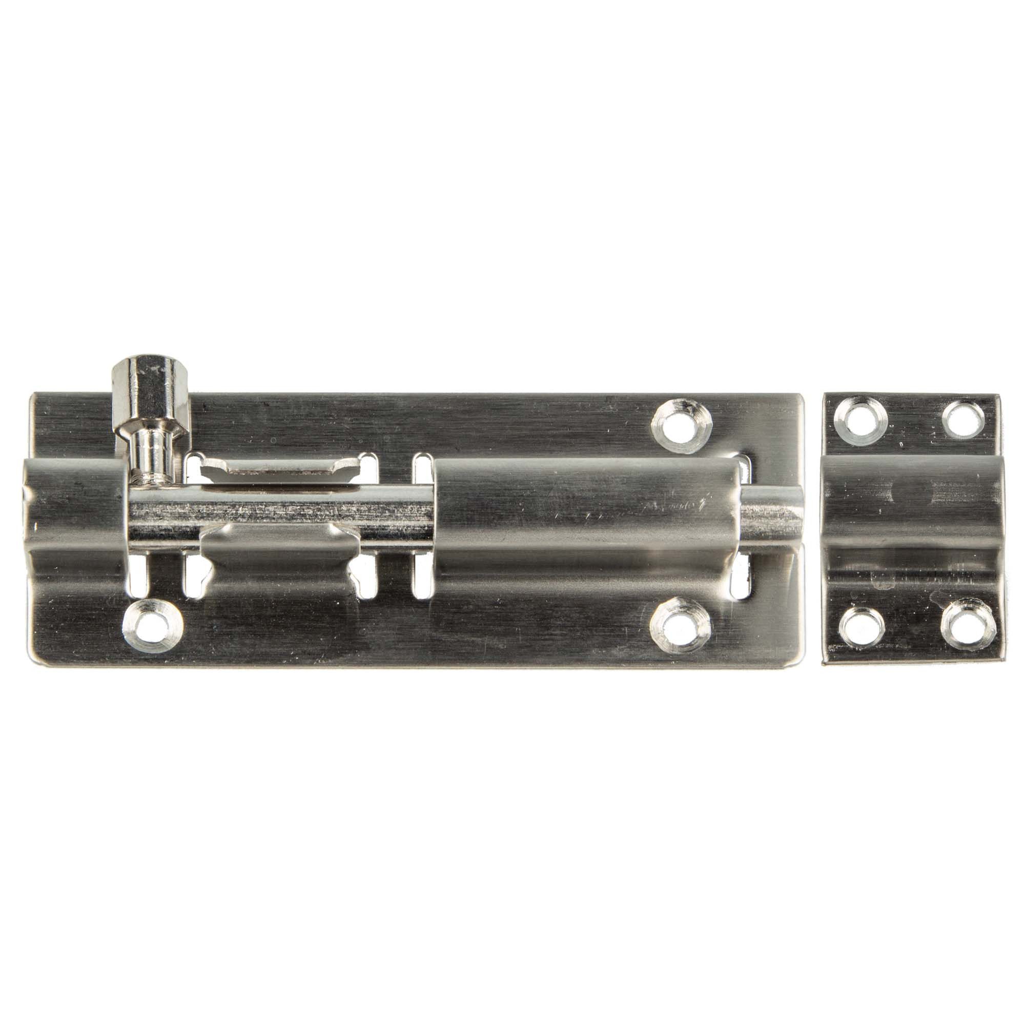 Türbeschlag Edelstahl Schieberiegel Sicherheits - Türriegel 100 bis 200 mm