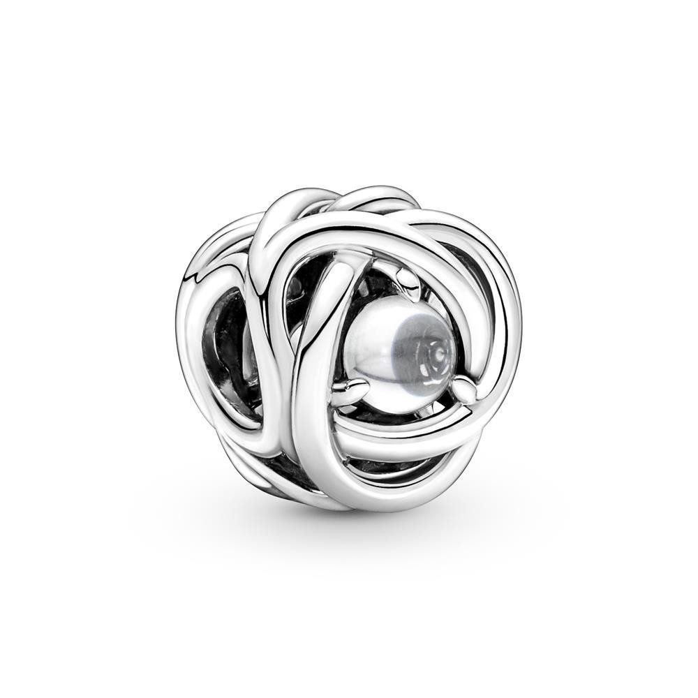 Charm-Einhänger Klarer Ewigkeitskreis April Charm aus Sterlingsilber von PANDORA