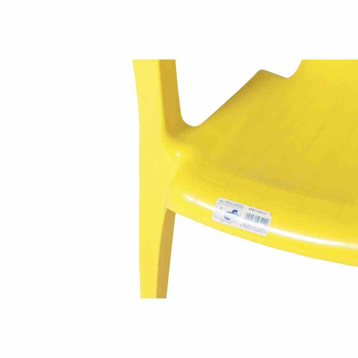 Ipae-Progarden Kinderstuhl Kinderstuhl, gelb Vollkunststoff, Monoblock, stapelbar