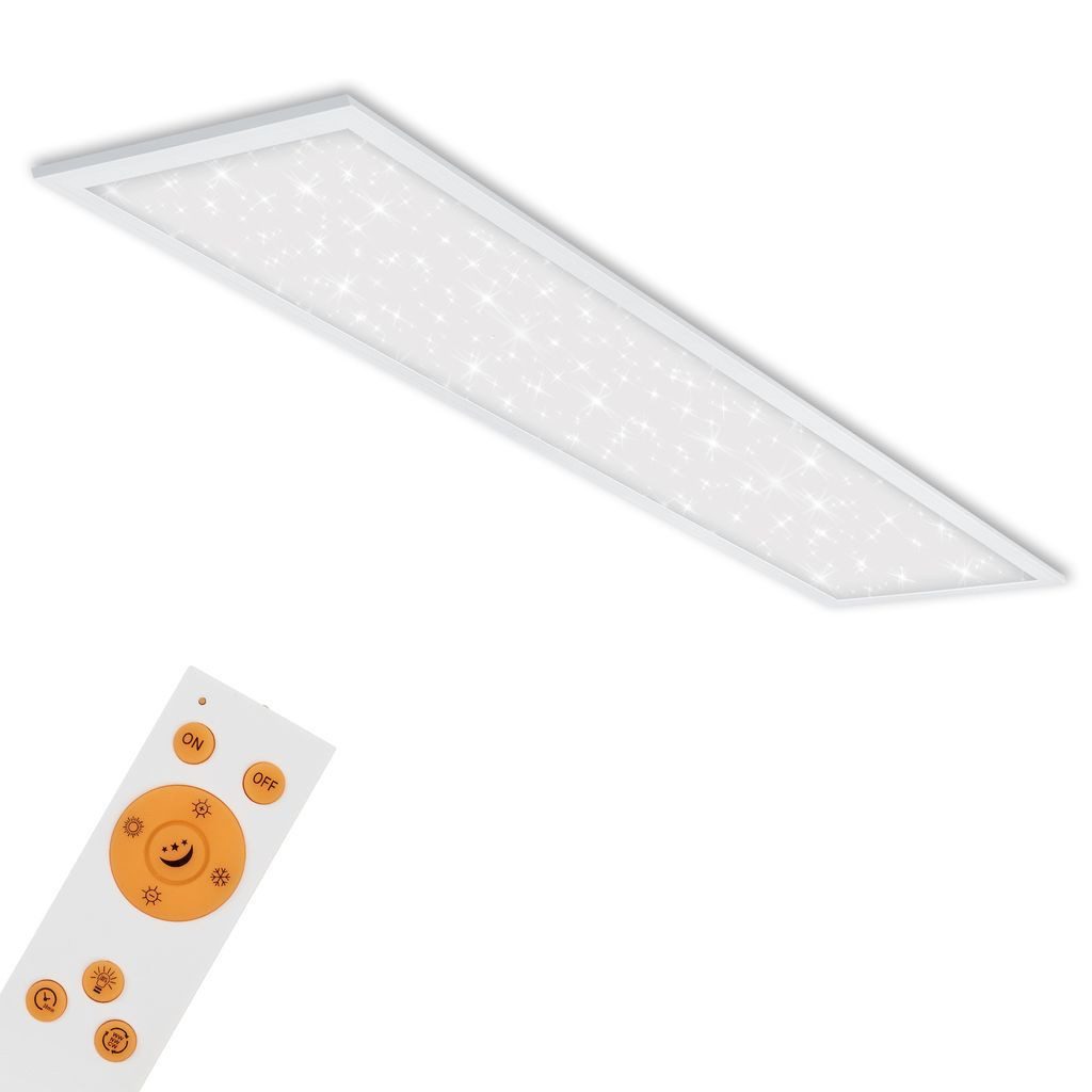 Briloner Leuchten LED Deckenleuchte 7304-016, Dimmfunktion, LED fest integriert, 2700K - Extra-Warmweiß, Stern Deckenlampe dimmbar CCT Steuerung 119,5cm