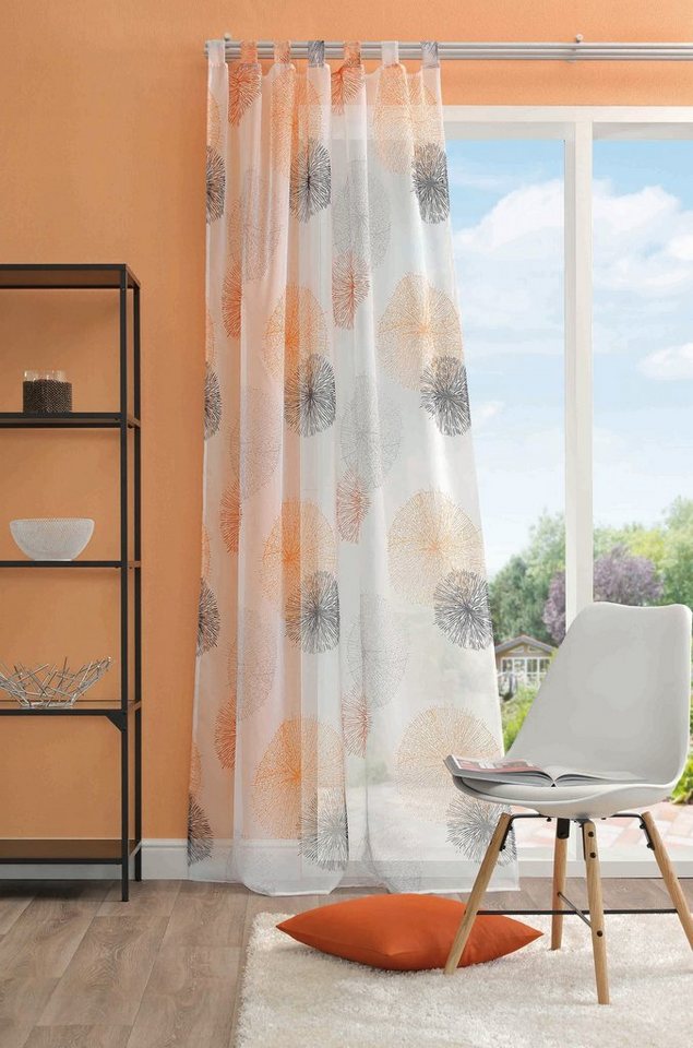 Vorhang ADELE, HOME WOHNIDEEN, Schlaufen (1 St), transparent, Voile, HxB:  245x140