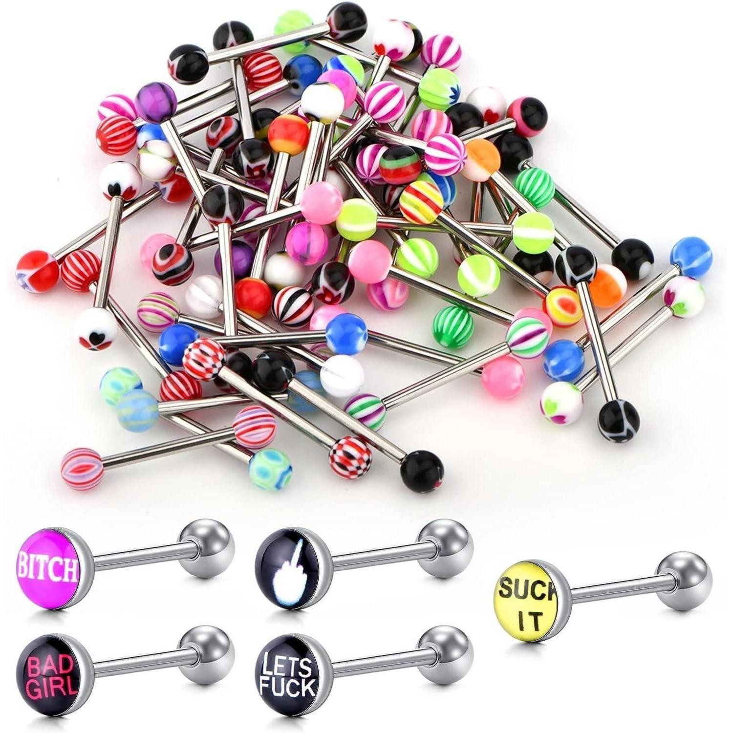 D.Bella Brustwarzenpiercing Zungenpiercing Set 55 Stück günstig online kaufen