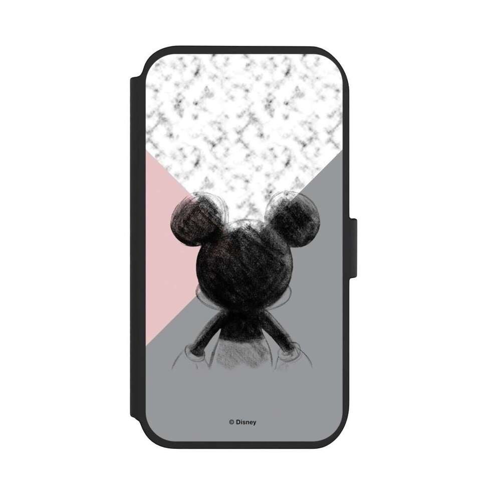 NIVOCASE Handyhülle Disney Marmor Mickey Mouse Mickey Mouse Scribble, Apple iPhone 11 Klapphülle Handyhülle aus Kunst Leder NIVOflip schwarz