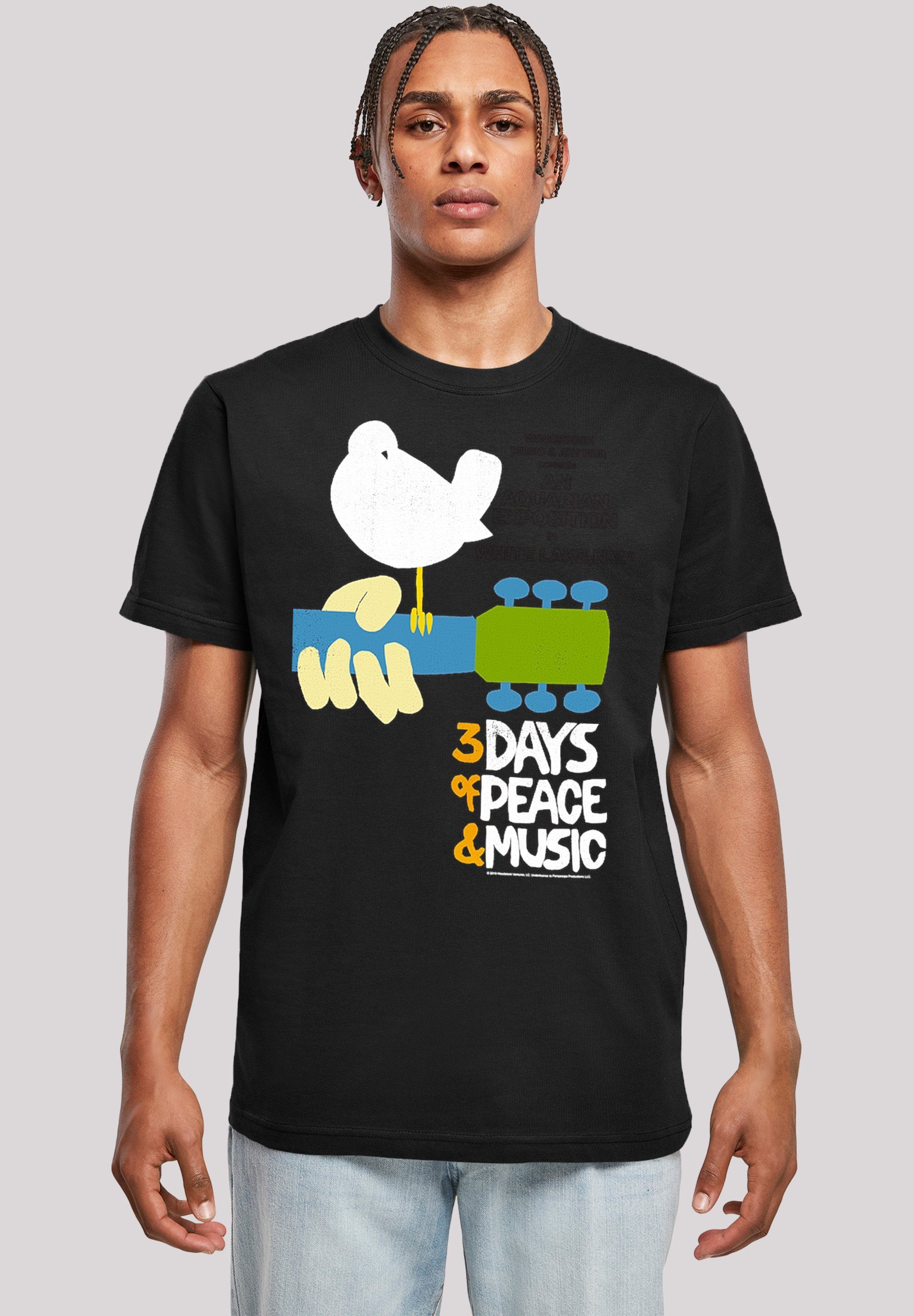F4NT4STIC T-Shirt Woodstock Festival Poster Herren,Premium Merch,Regular-Fit,Basic,Bandshirt