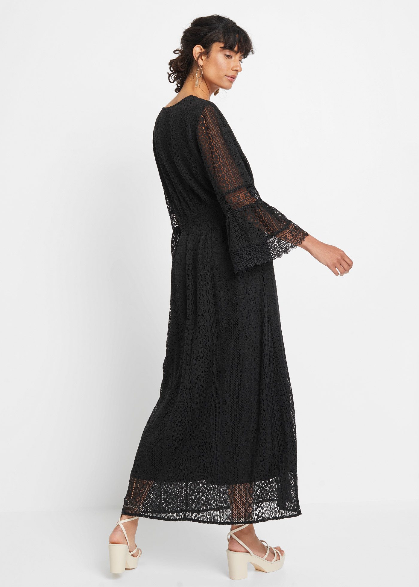 bonprix Maxikleid für Frühjahr und Sommer, aus Baumwolle, feminin geschnitten