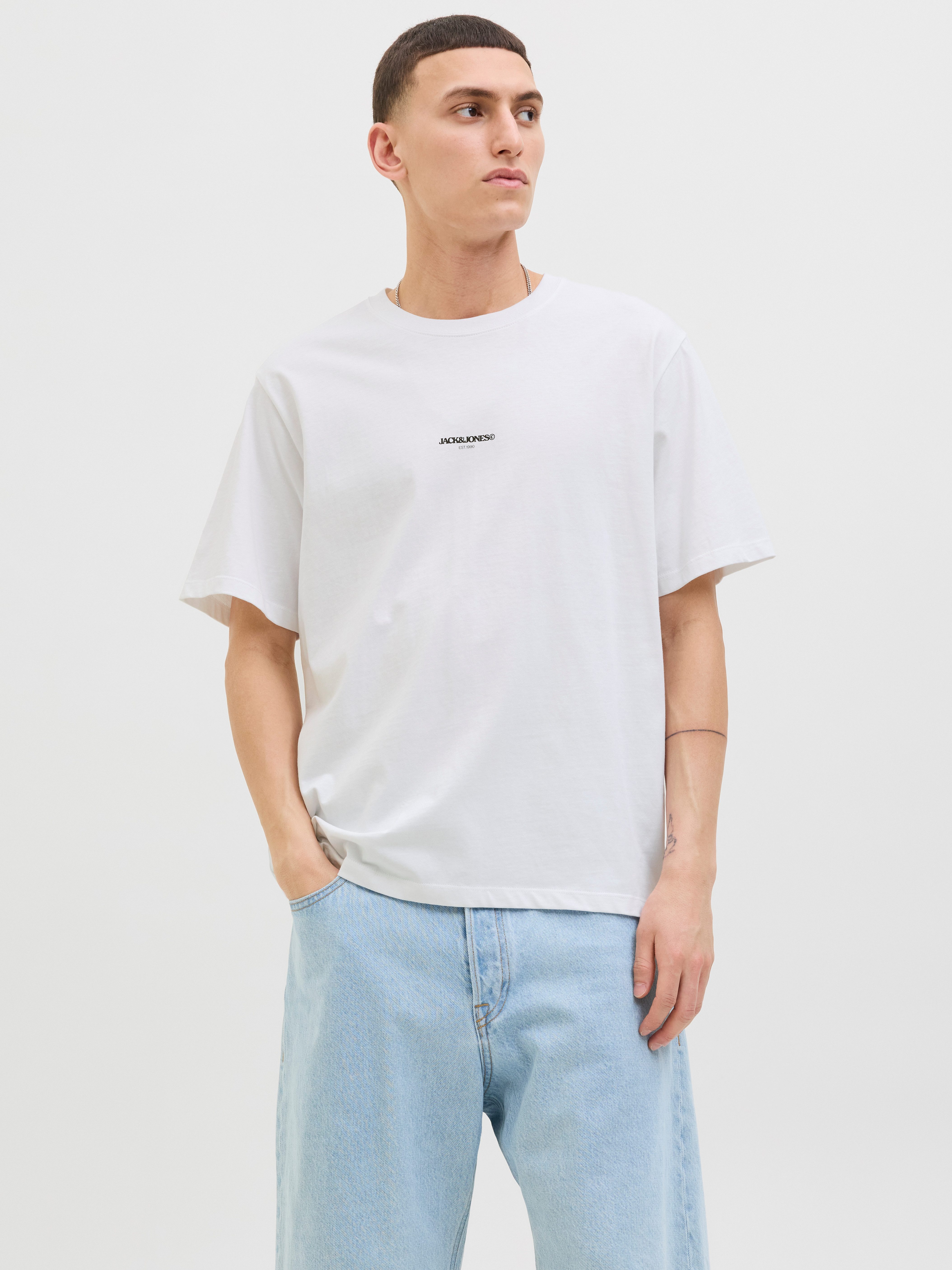 Jack & Jones Print-Shirt JORTAVIRA POSTER TEE SS CREW NECK mit Backprint günstig online kaufen