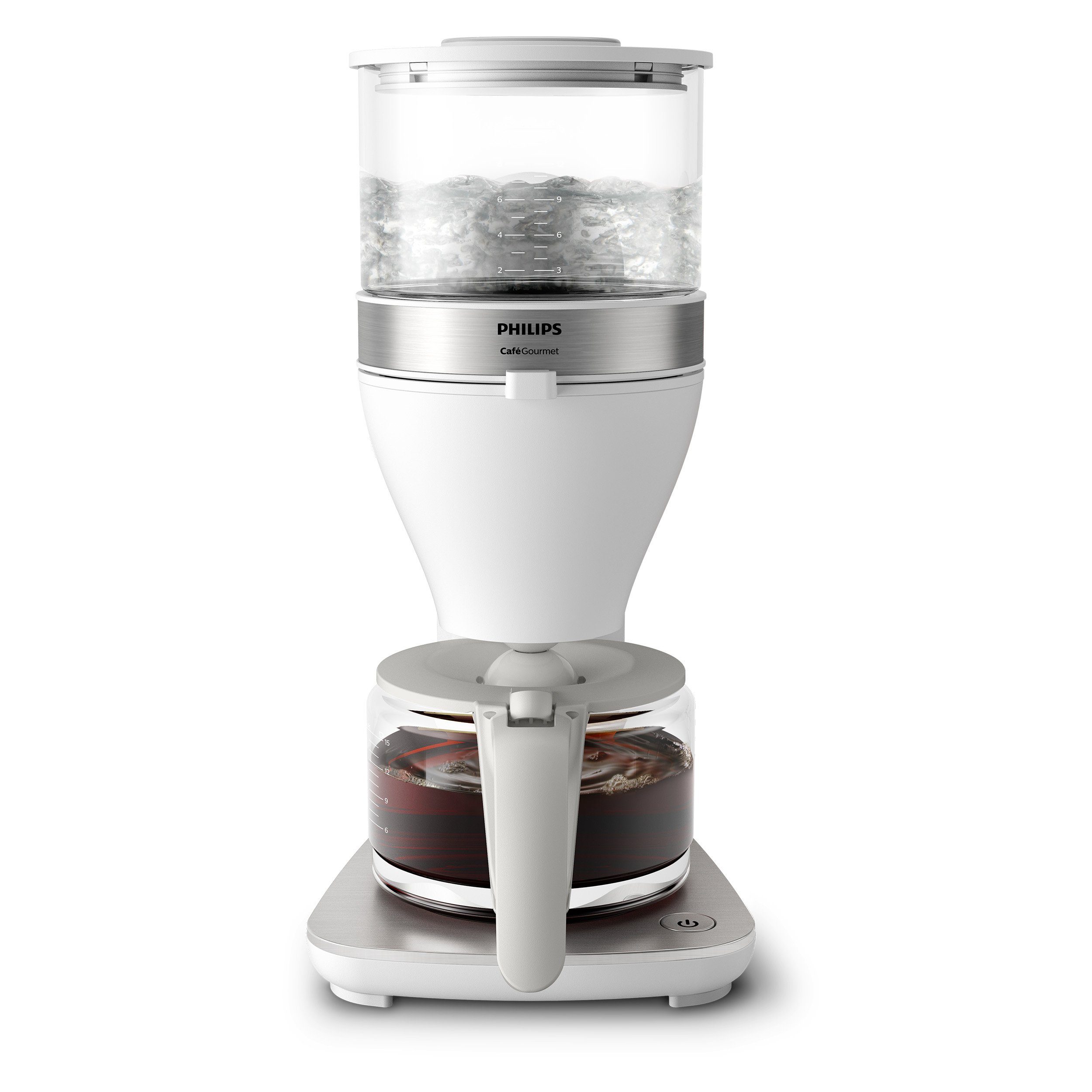 Philips Filterkaffeemaschine HD5416/00 Café Gourmet weiß, 1,25l Kaffeekanne, Tropfstopp und Abschaltfunktion, Direkt-Brüh-Prinzip