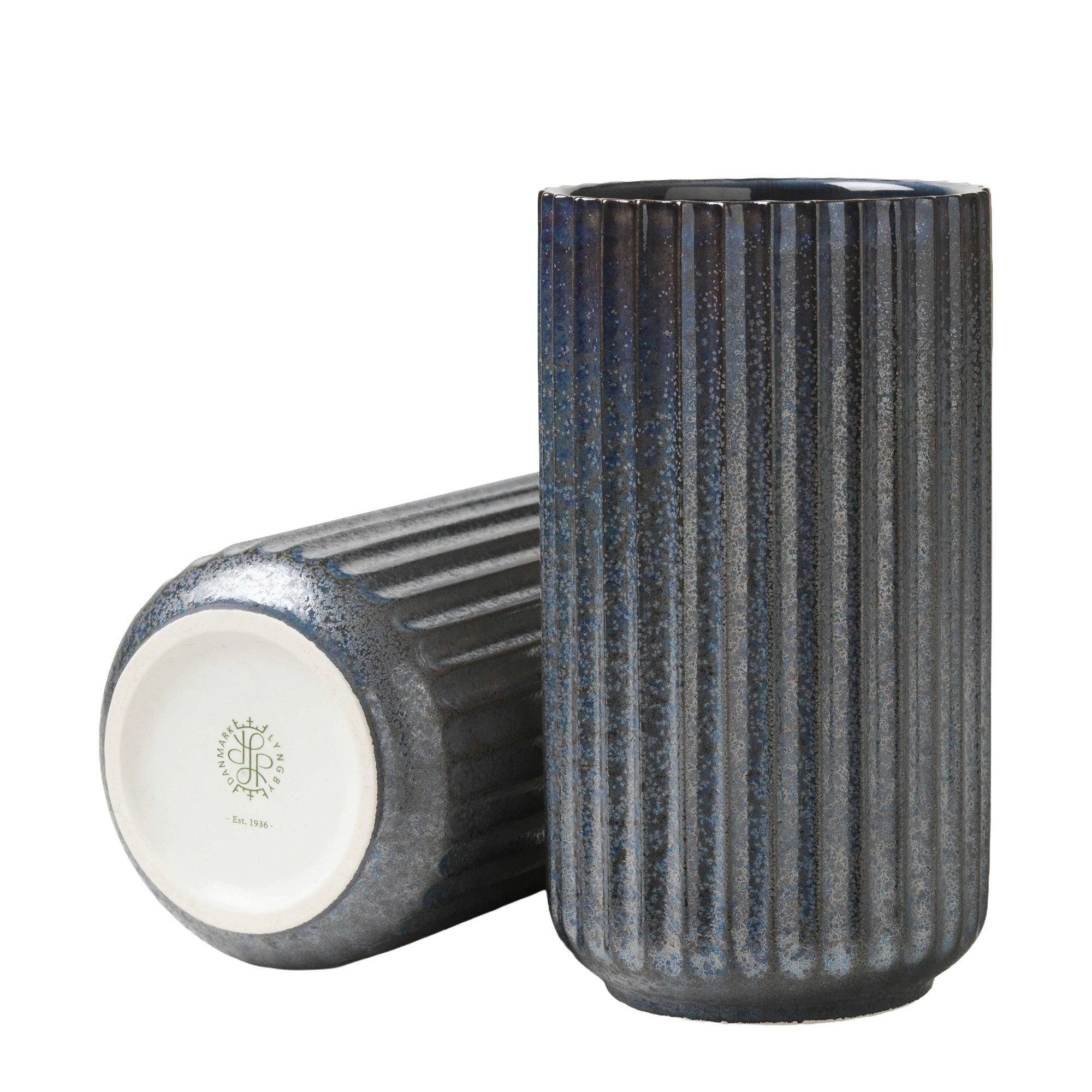 Lyngby Porcelæn Dekovase Lyngby Porcelæn Lyngby Radiance Vase H20,5 blau