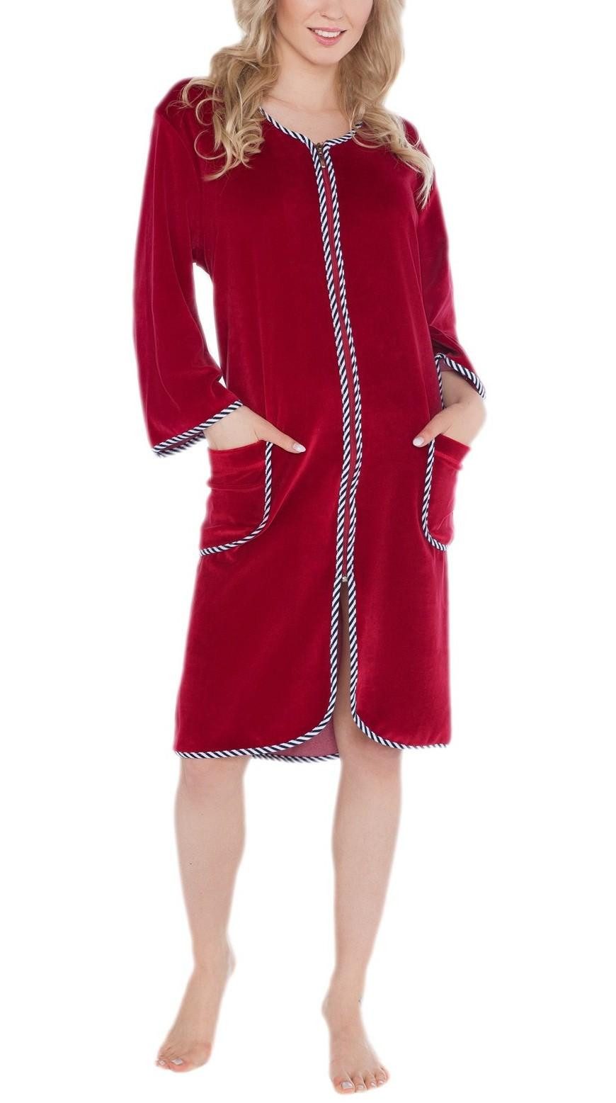 Aquarti Damenbademantel Aquarti Damen Velours Bademantel Morgenmantel Kurz günstig online kaufen