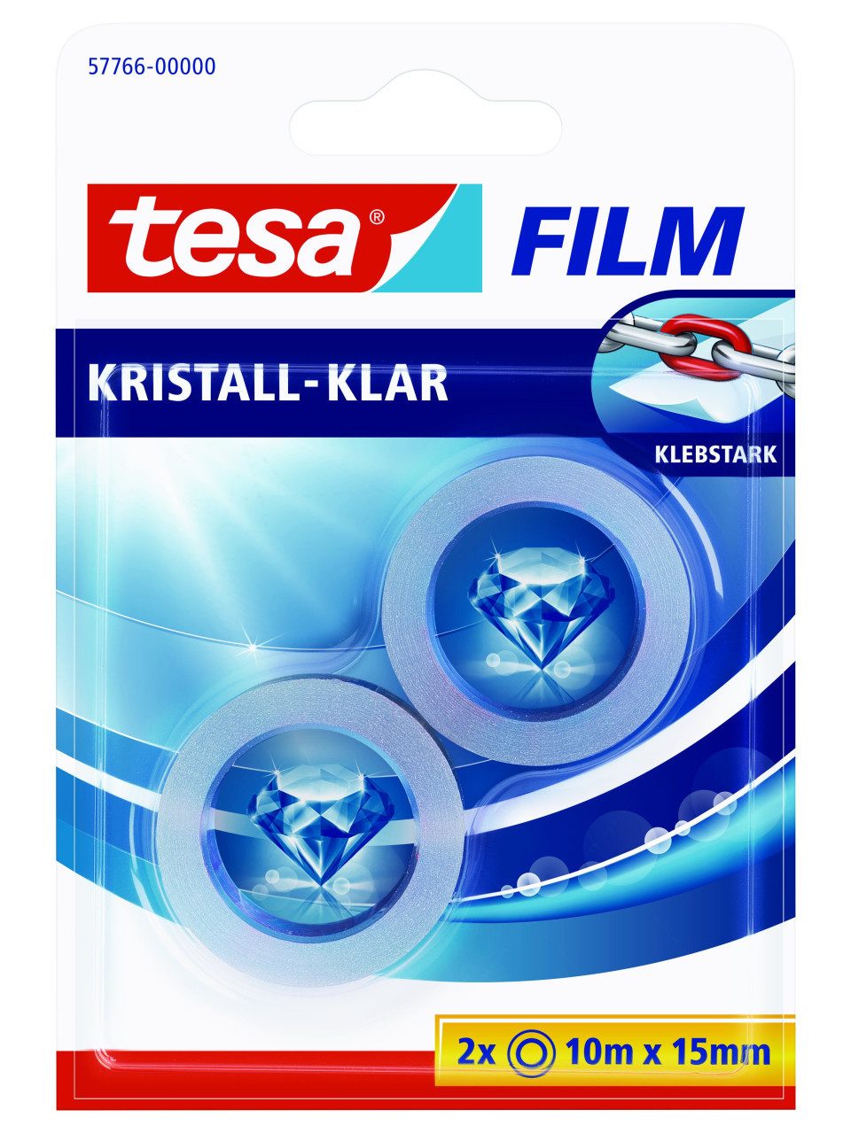 Klebestreifen tesa Klebefilm Kristall 10 m x 15 mm
