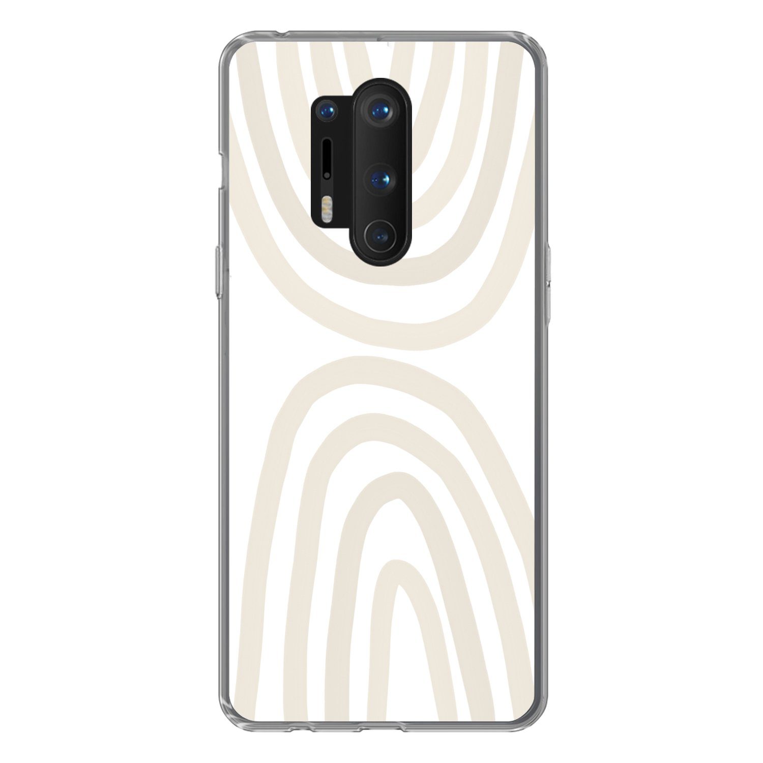 MuchoWow Handyhülle für OnePlus 8 Pro Regenbogen - Pastell - Design - Abstrakt, Phone Case, Silikon, Schutzhülle Dünn