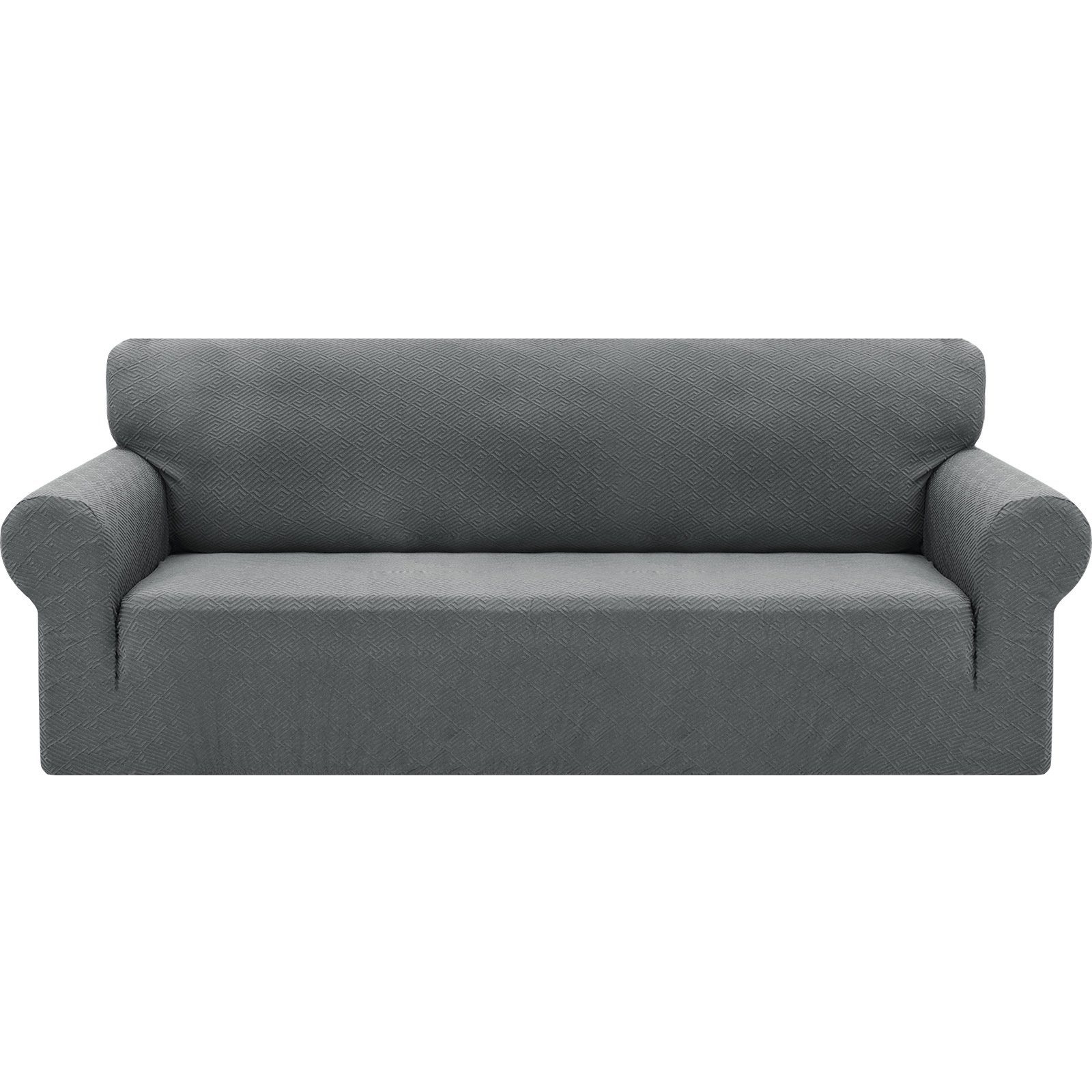 Sofa Jacquard-Strecken Sofahusse hellgrau(3 Schutz Anti-Rutsch Abdeckung, Juoungle Sofahusse Sitzer)