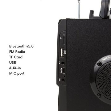 Audiocore AC730 Bluetooth-Lautsprecher (11 W, inkl. Fernbedienung, Equalizer, Mikrofon, USB, AUX, MicroSD, FM Radio)