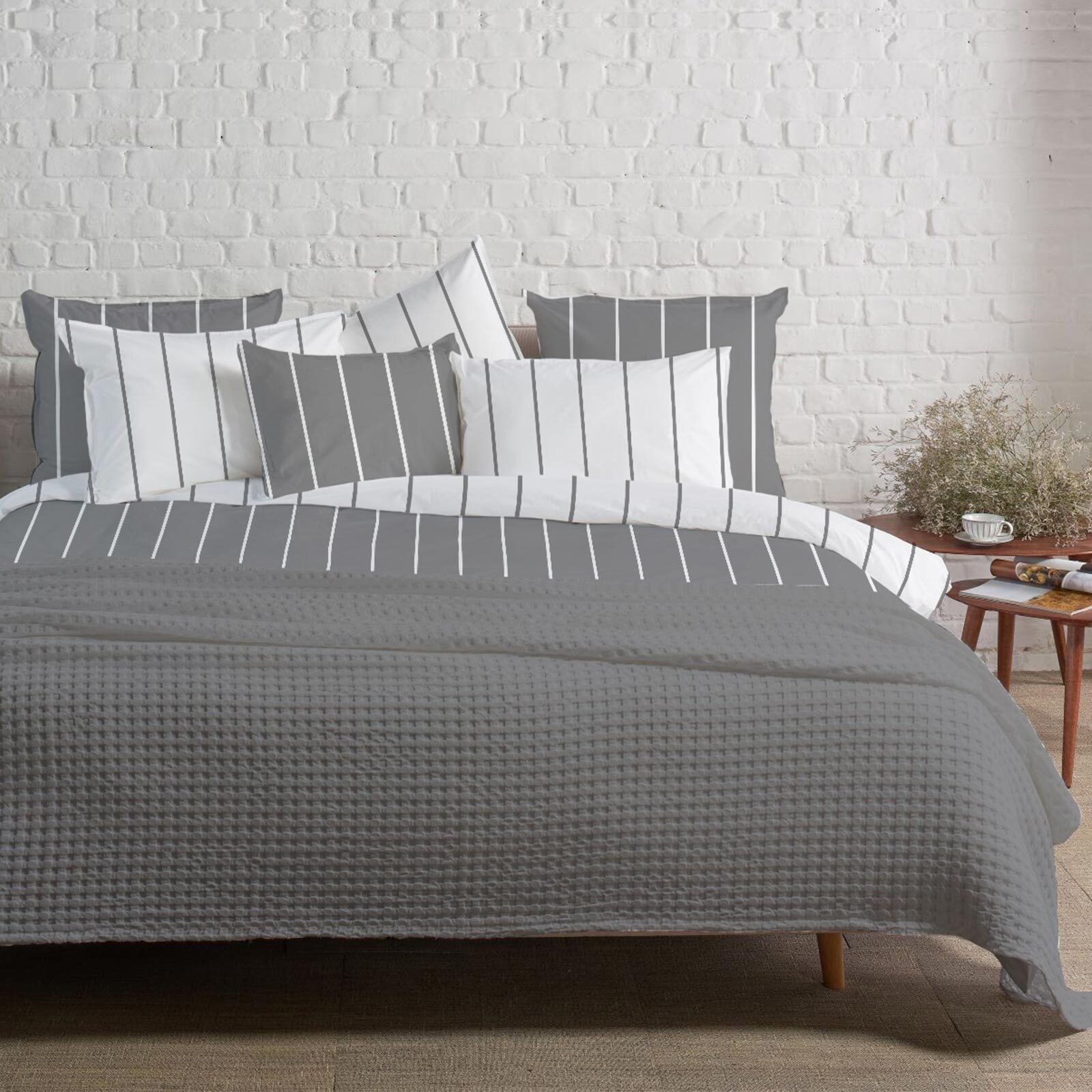 TRAUMSCHLAF Bettwäsche Fine Stripes, Flanell, 2 teilig, melierte flauschig günstig online kaufen