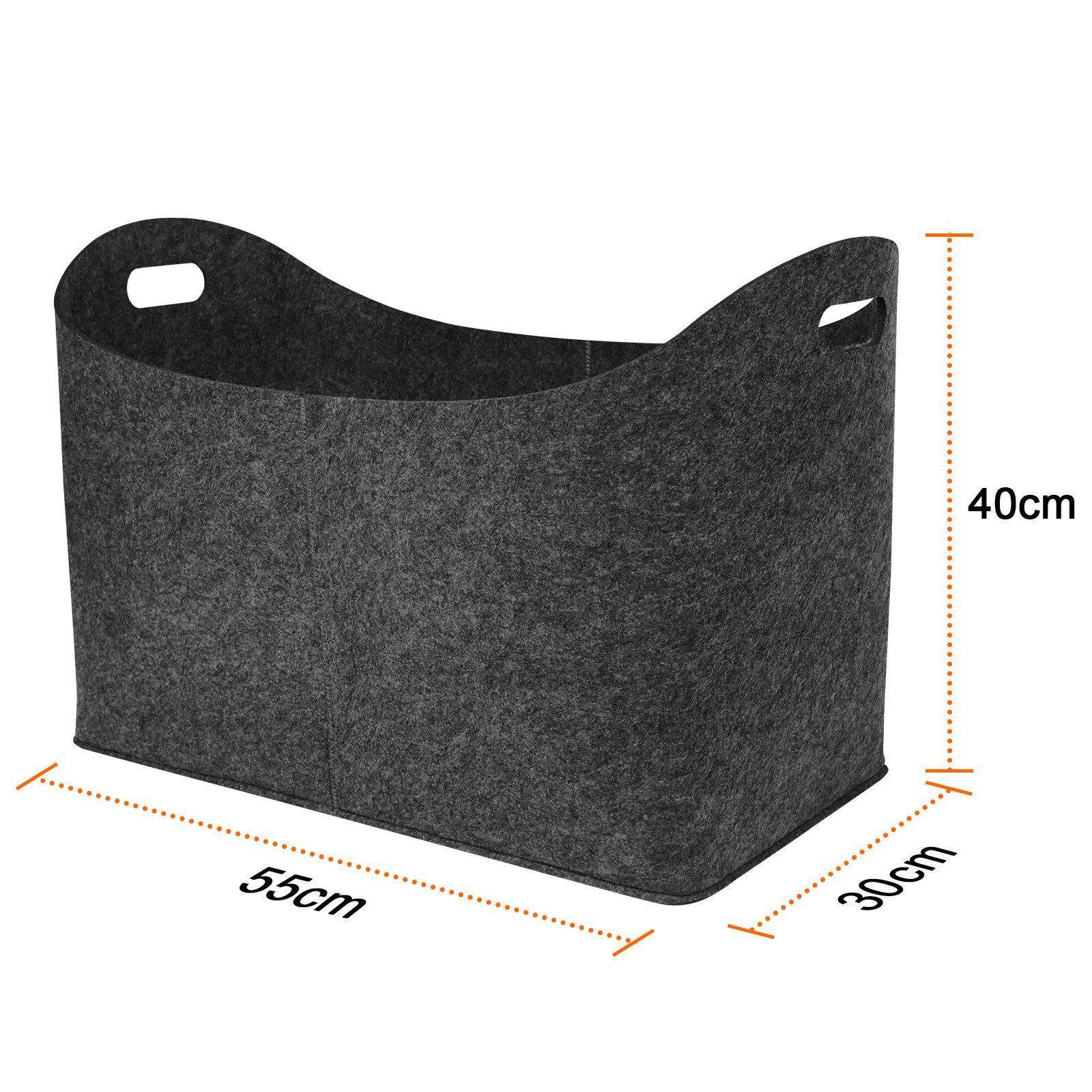FIVMEN Kaminholzkorb XXL Filztasche mit Verstärkter Griff, Holzkorb für Kaminholz aus Filz (Filztaschen Shopper Extra Dicker)