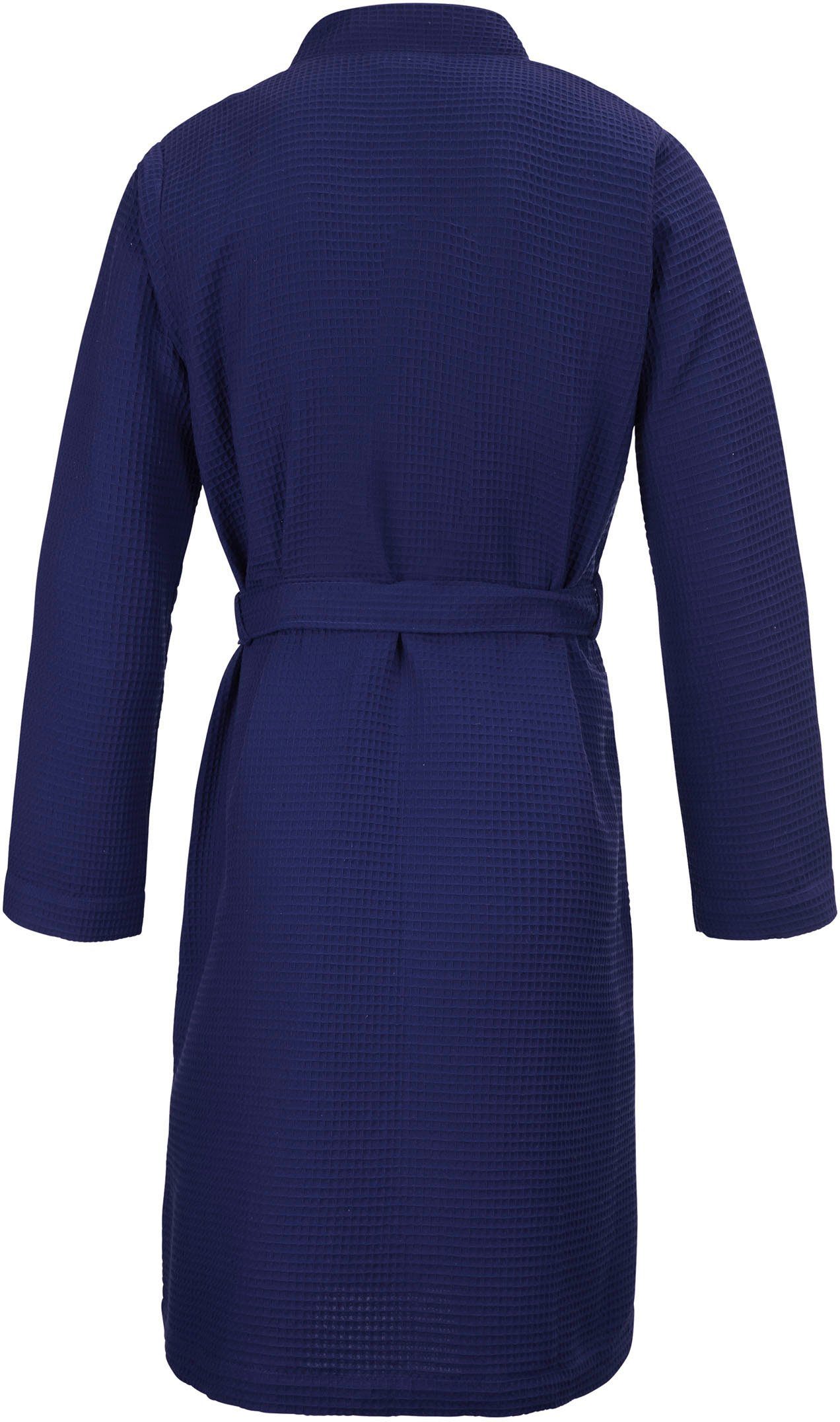 Möve Kimono Homewear, ideal für Sauna & Spa, Hotelbademantel, Morgenmantel, Kurzform, Piqué, Kimono-Kragen, Gürtel, Piquée-Oberfläche