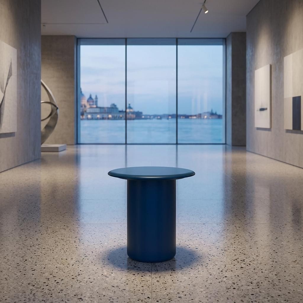 Xlmoebel Beistelltisch Moderner blauer Beistelltisch aus Metall für das Wohnzimmer, Made in Europa