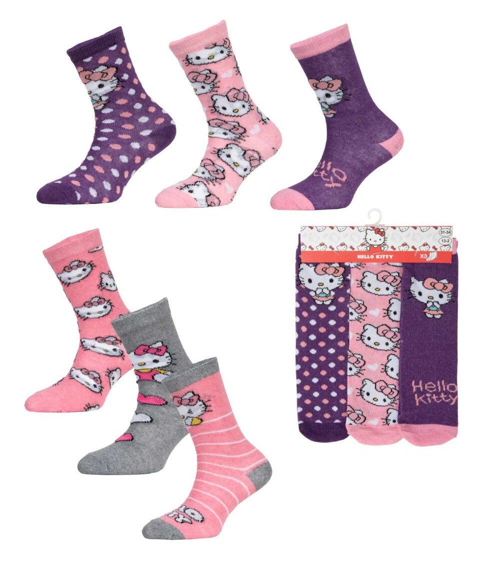 Hello Kitty Freizeitsocken Hello Kitty Kinder Socken 23-34