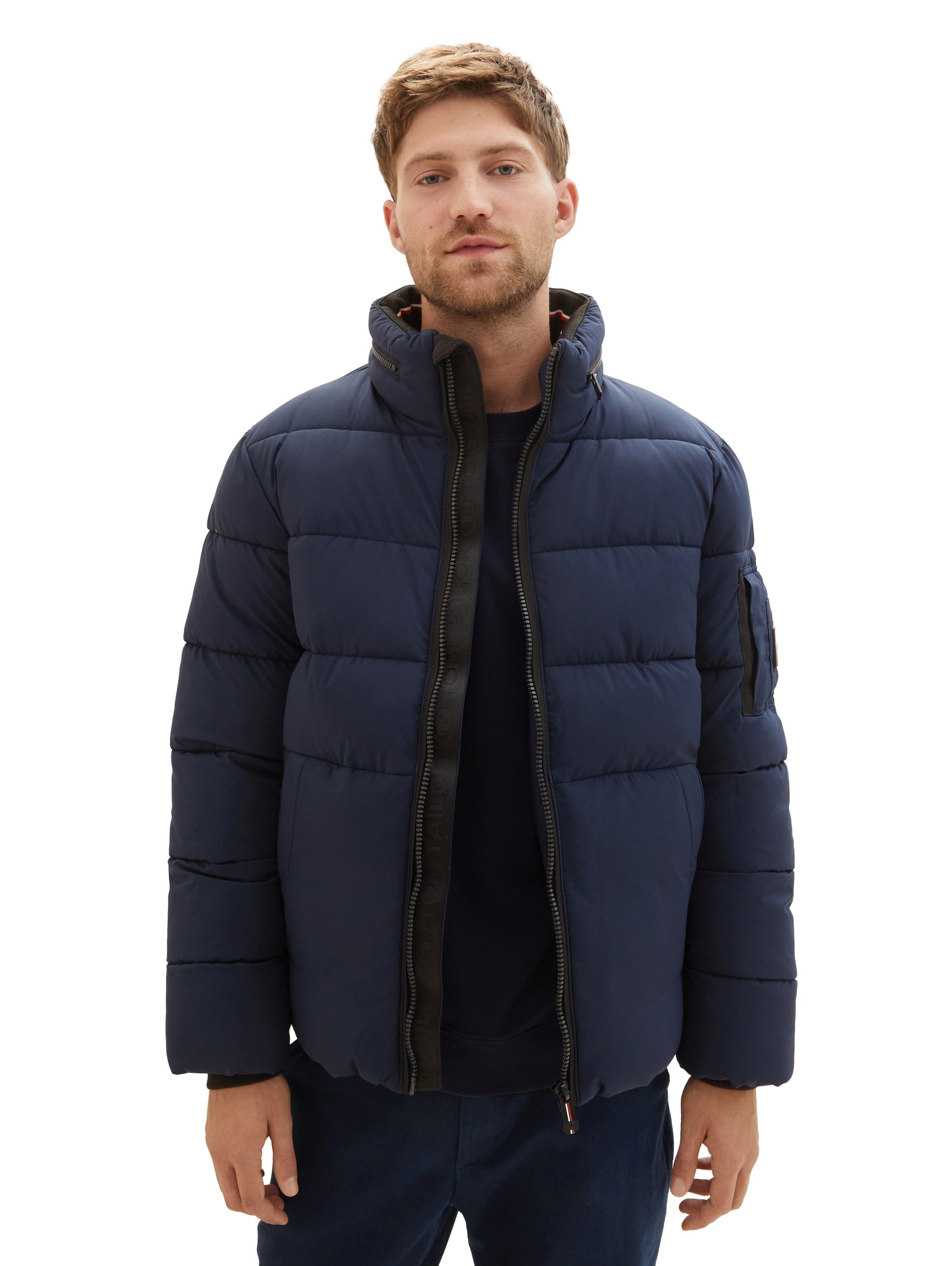 TOM TAILOR Steppjacke Pufferjacke mit versteckter Kapuze