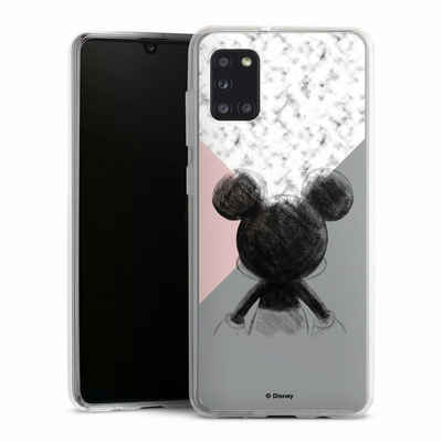 DeinDesign Handyhülle Disney Marmor Mickey Mouse Mickey Mouse Scribble, Samsung Galaxy A31 Silikon Hülle Bumper Case Handy Schutzhülle