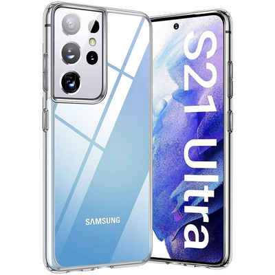 CoolGadget Handyhülle »Transparent Ultra Slim Case für Samsung Galaxy S21 Ultra« 6,8 Zoll, Silikon Hülle Dünne Schutzhülle für Samsung S21 Ultra 5G Hülle