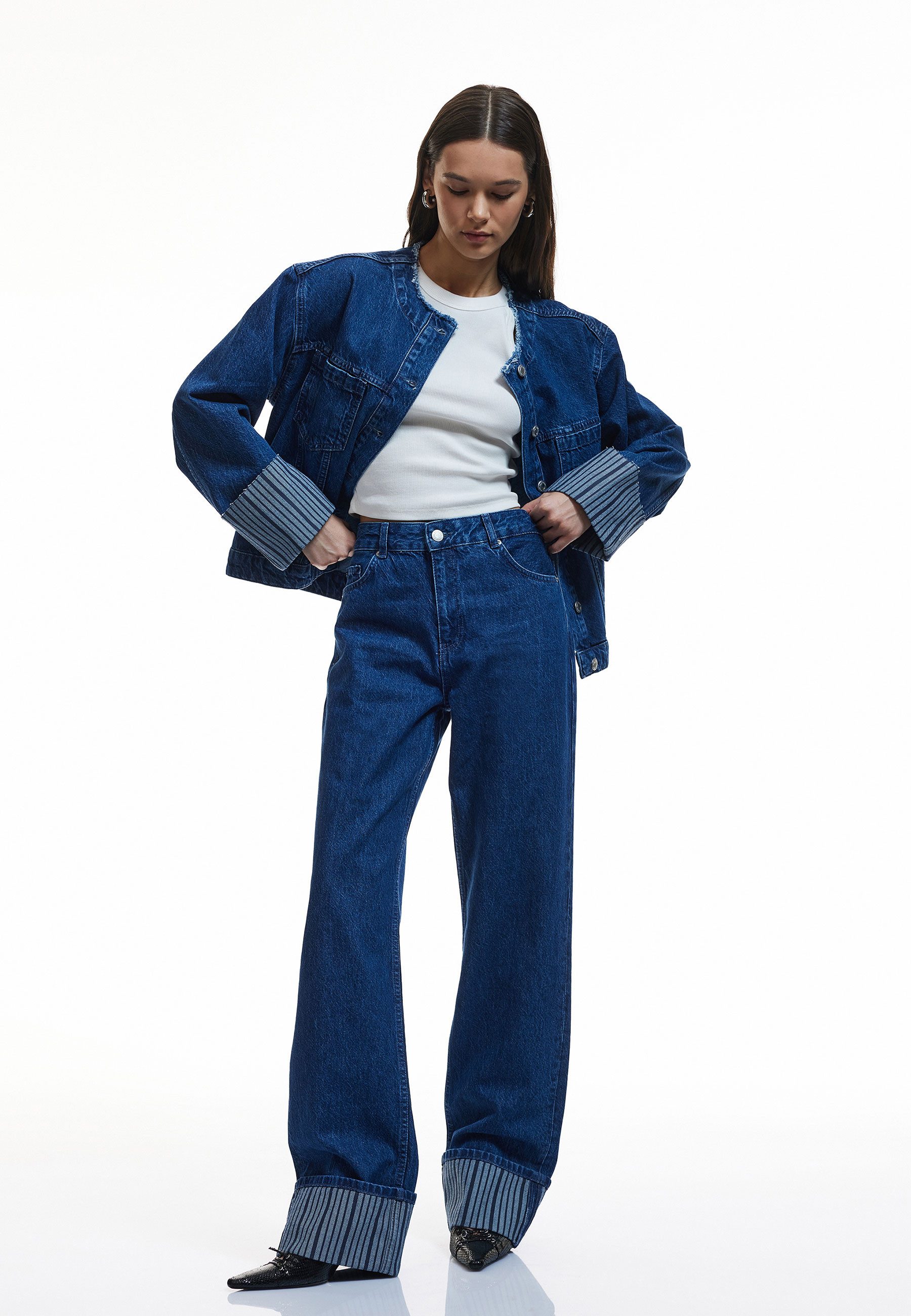 Straight-Jeans Denim Longer Straight Straight-Jeans