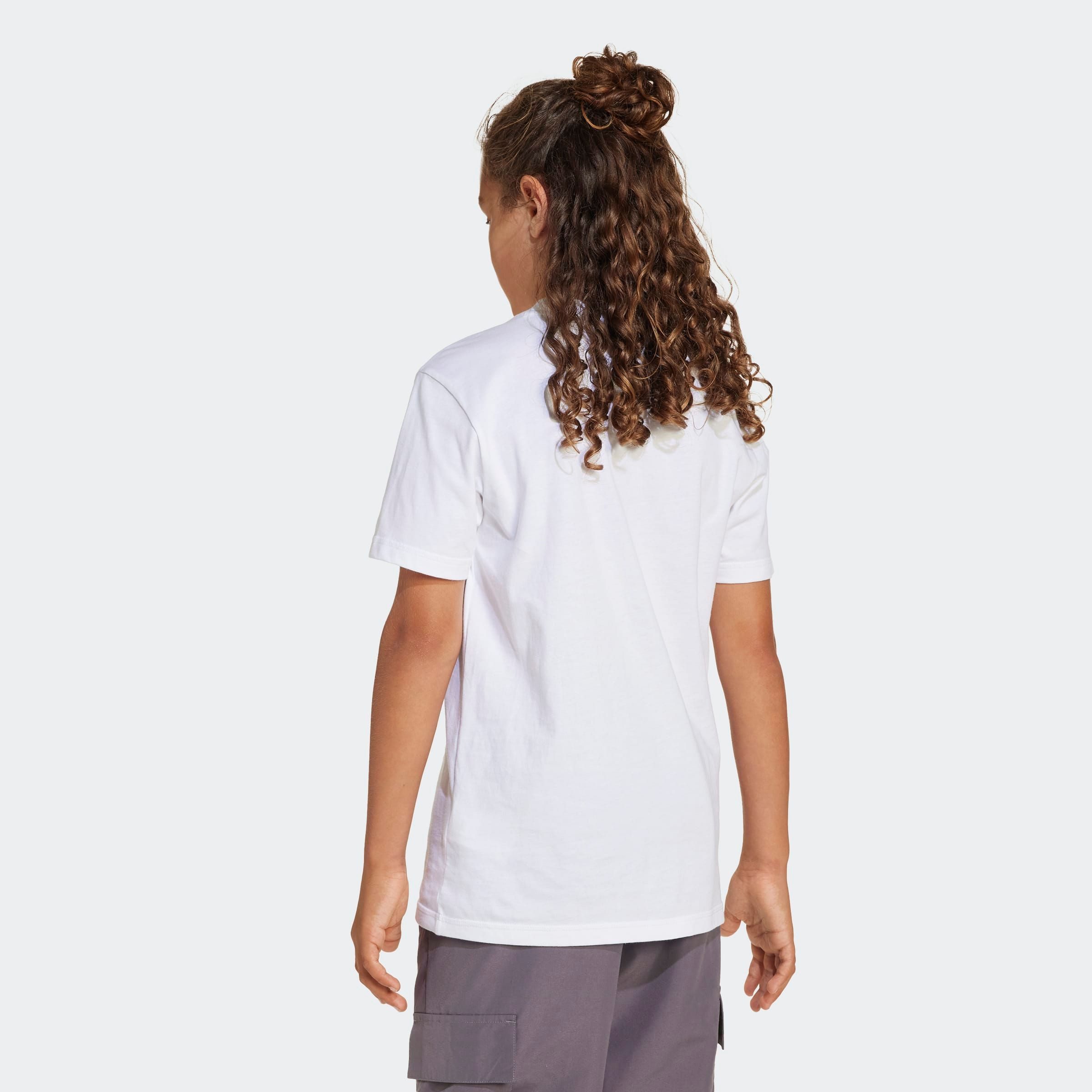 adidas Sportswear T-Shirt J LIN TEE 160 sportlicher Stil, Rundhalsausschnitt, lässige Passform