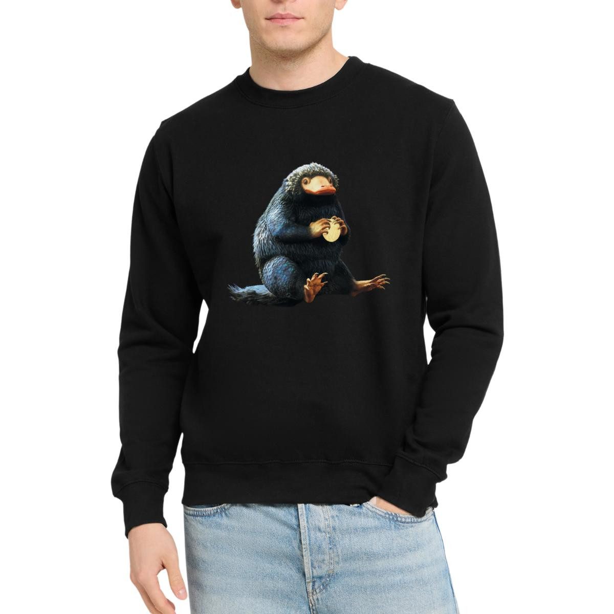 Spreadshirt Sweatshirt Fantastic Beasts Niffler Beschützt Münze Unisex Pullover (1-tlg)