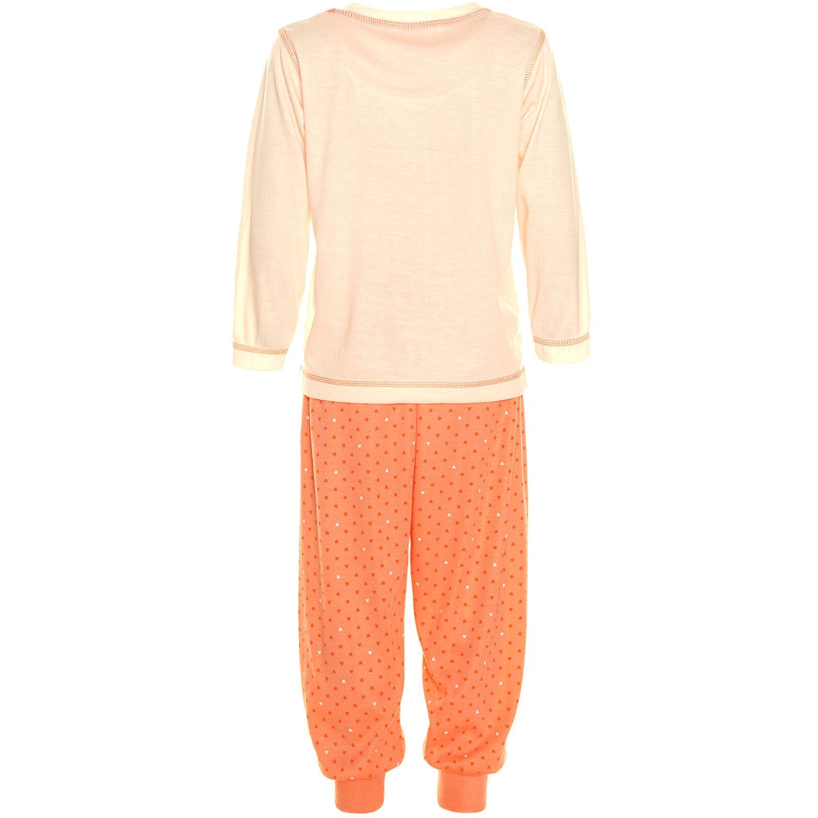 Schlafanzug, Schlafanzug Girls Apricot 2tlg. M189 Fashion Mädchen Langer