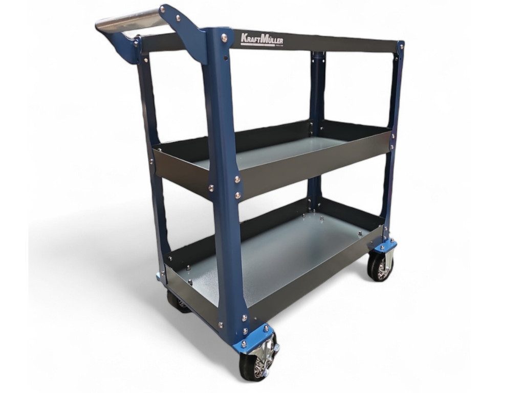 KraftMüller Werkstattwagen KraftMüller Metall Servicewagen 3 Etagen 250 kg