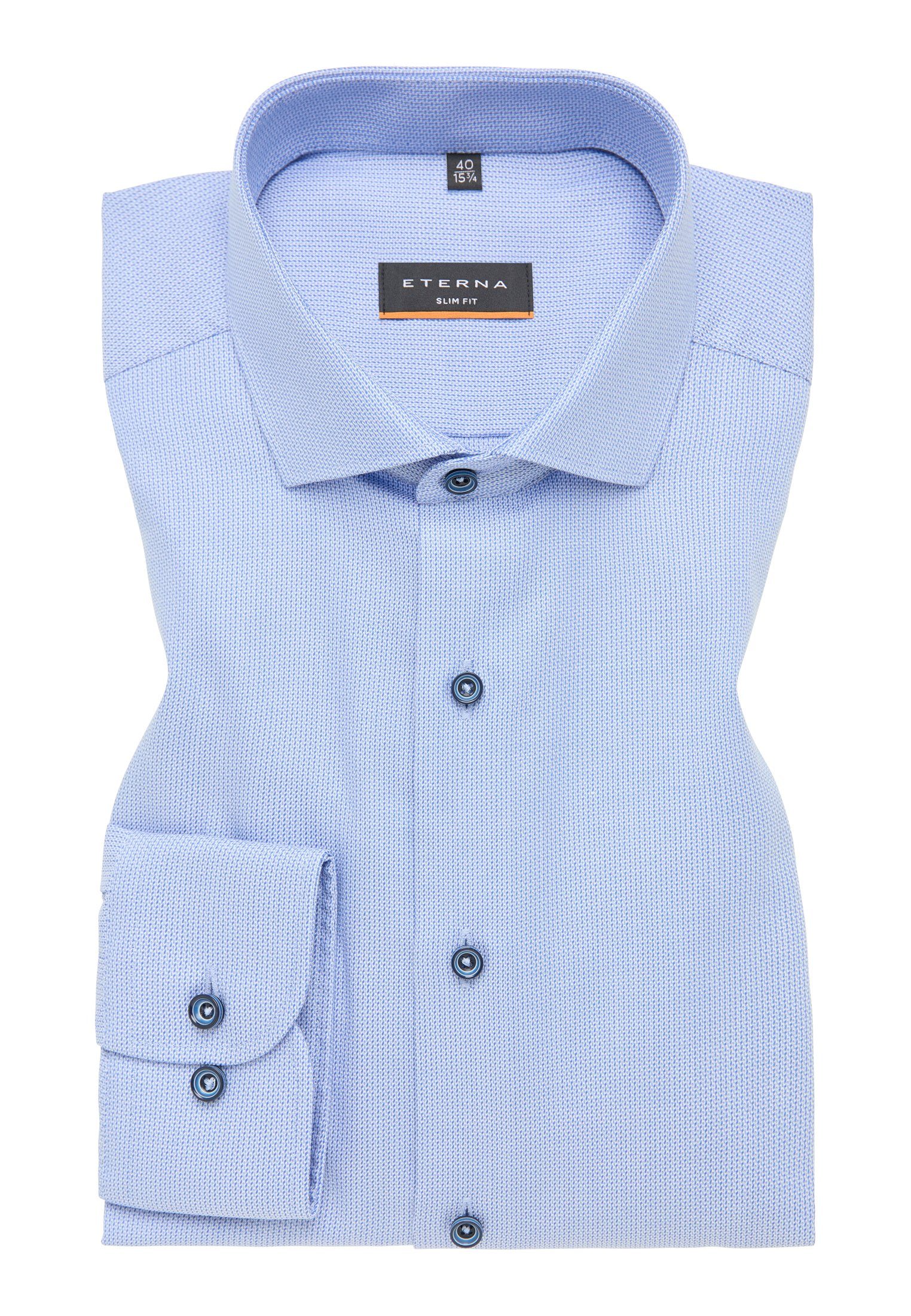 Eterna Langarmhemd SLIM FIT hellblau