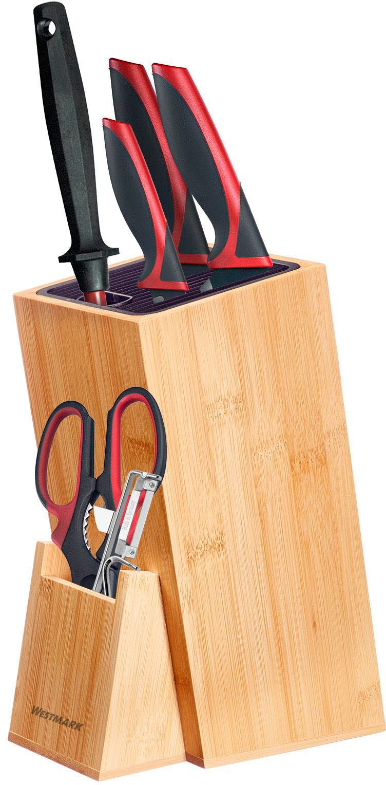 WESTMARK Magnet-Messerblock (1tlg), Bambus, mit herausnehmbaren Einsatz