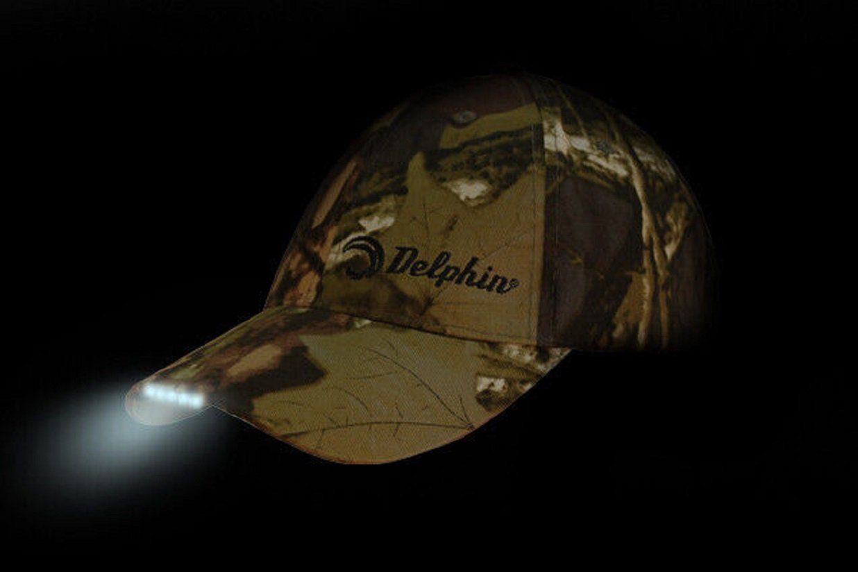 Mütze Cap eine mit - im Cap Summer Leuchten Baseball LED Delphin.sk Tarnmuster Delphin von