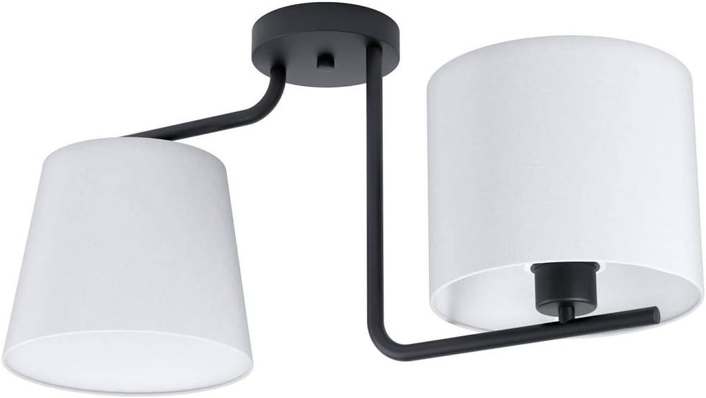 EGLO Deckenleuchten Eglo Deckenleuchte MAROJALES schwarz weiß