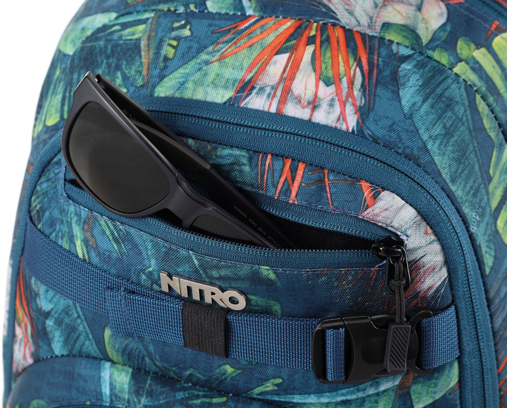 NITRO Schulrucksack Chase, Alltagsrucksack, Freizeit, Rucksack Reise und für Schule, Arbeit tropical