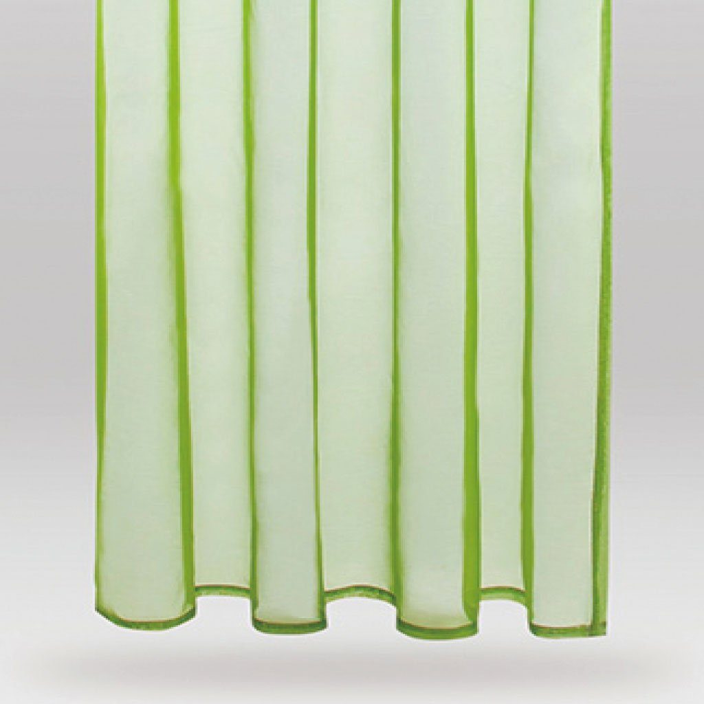 Vorhang, Bestlivings, Kräuselband Gardinenset Dekoschals "Transparent" Universalband) transparent, mit (2 Voile, (2 St), Grün