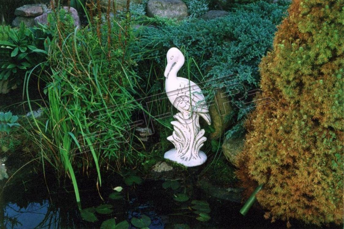 JVmoebel Skulptur Garten Dekoration Figuren Terrasse Stein Statue Kranich Skulptur