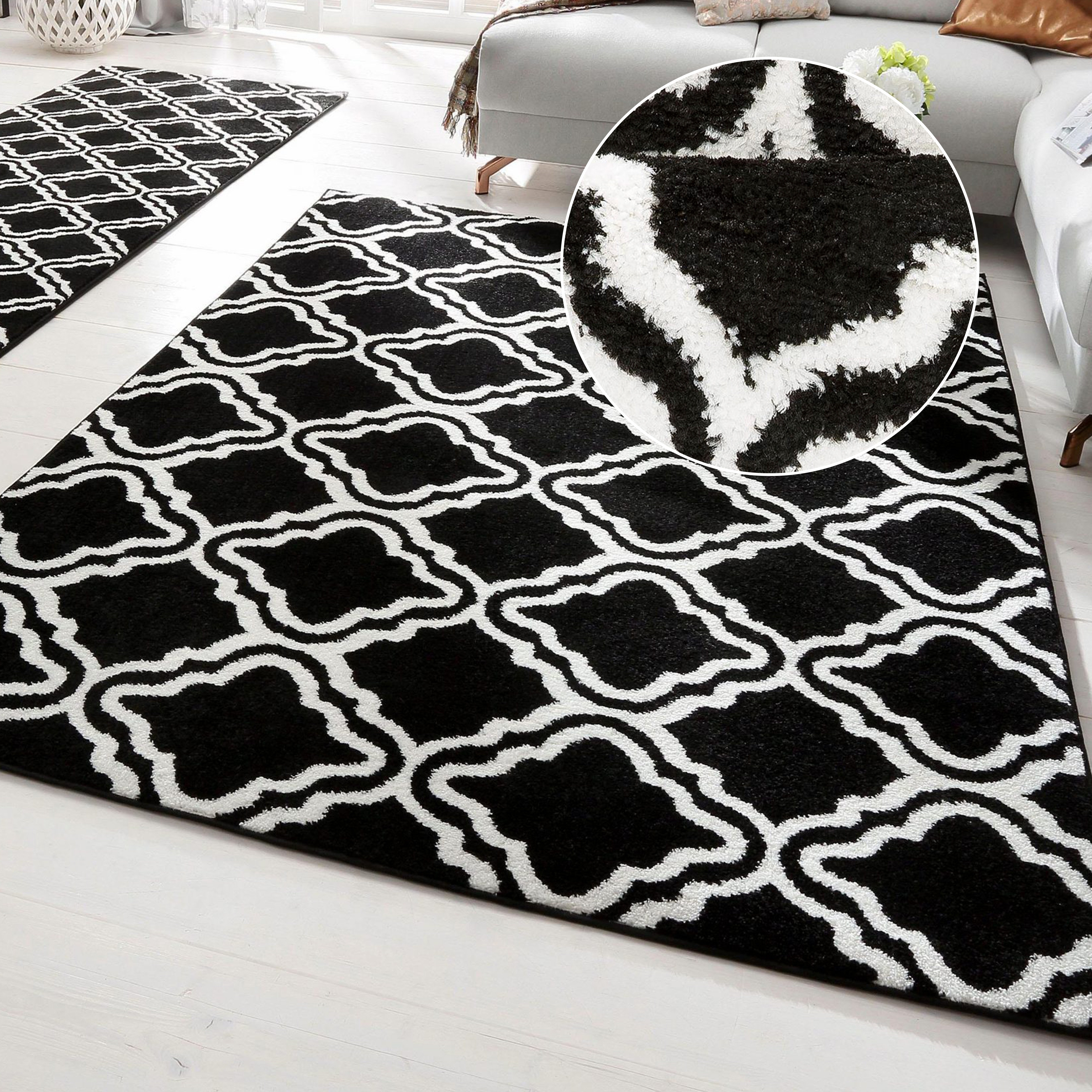 my home Teppich Debora, rechteckig, Höhe: 13 mm, Kurzflor Teppich, gemuster günstig online kaufen