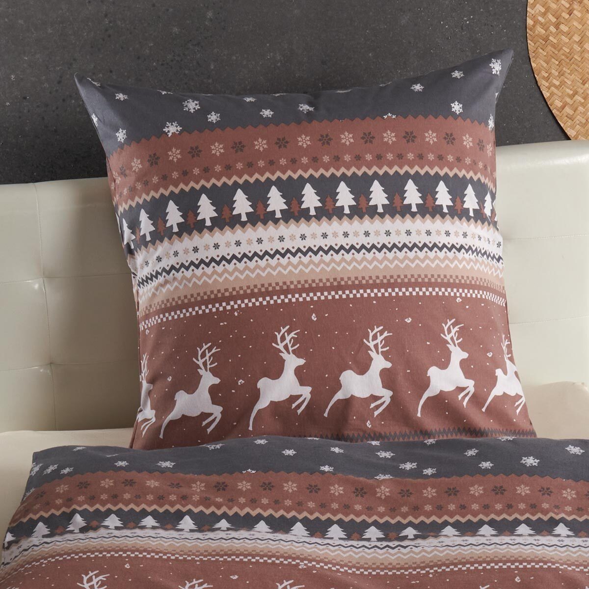 TRAUMSCHLAF Bettwäsche Hirsche, Biber, 2 teilig, hochwertige Biber Qualität günstig online kaufen