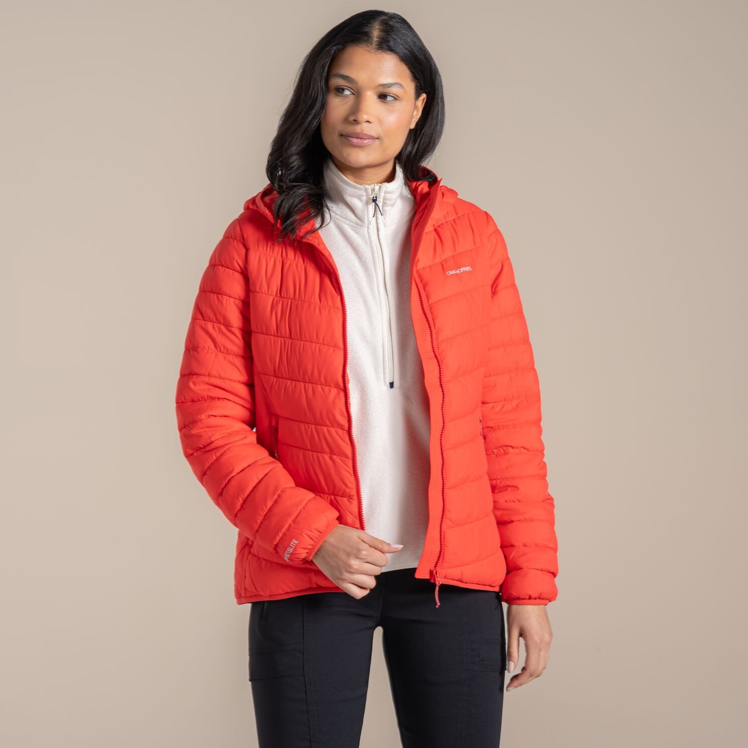 Craghoppers Trekkingjacke Craghoppers - Complite IX Hood Jkt - Damen Wendejacke, Steppjacke, red